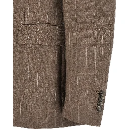 Brown Virgin Wool Two-Piece Suit