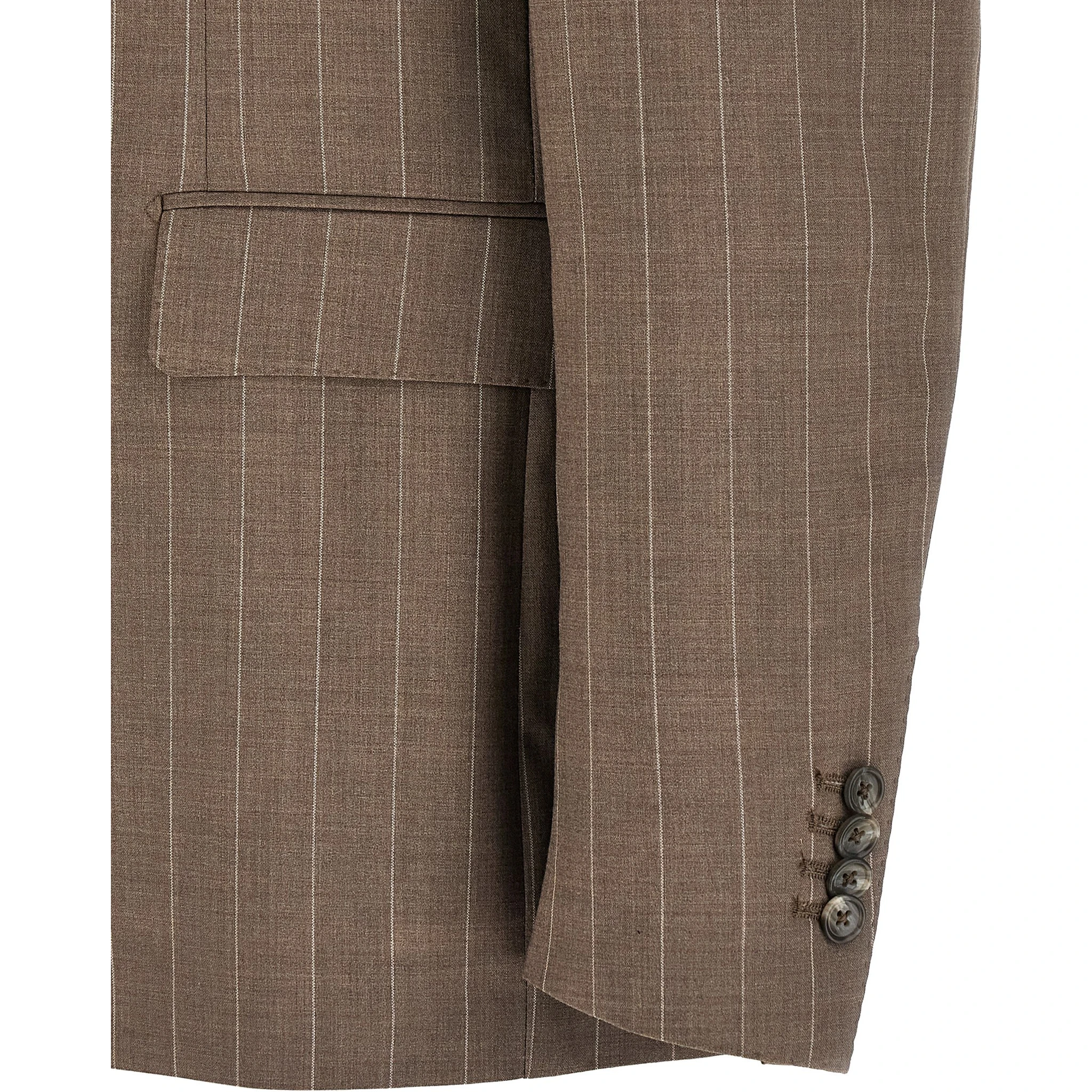 Brown Virgin Wool Two-Piece Suit