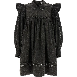 Black Organic Cotton Short Dress