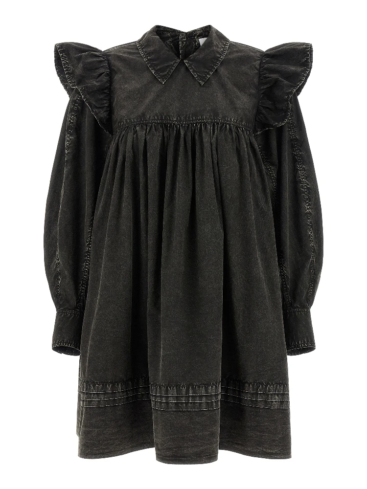 Black Organic Cotton Short Dress