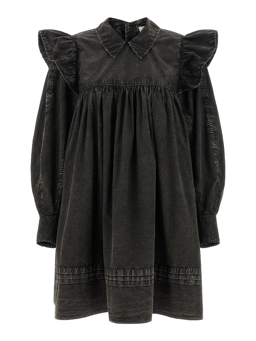 Black Organic Cotton Short Dress