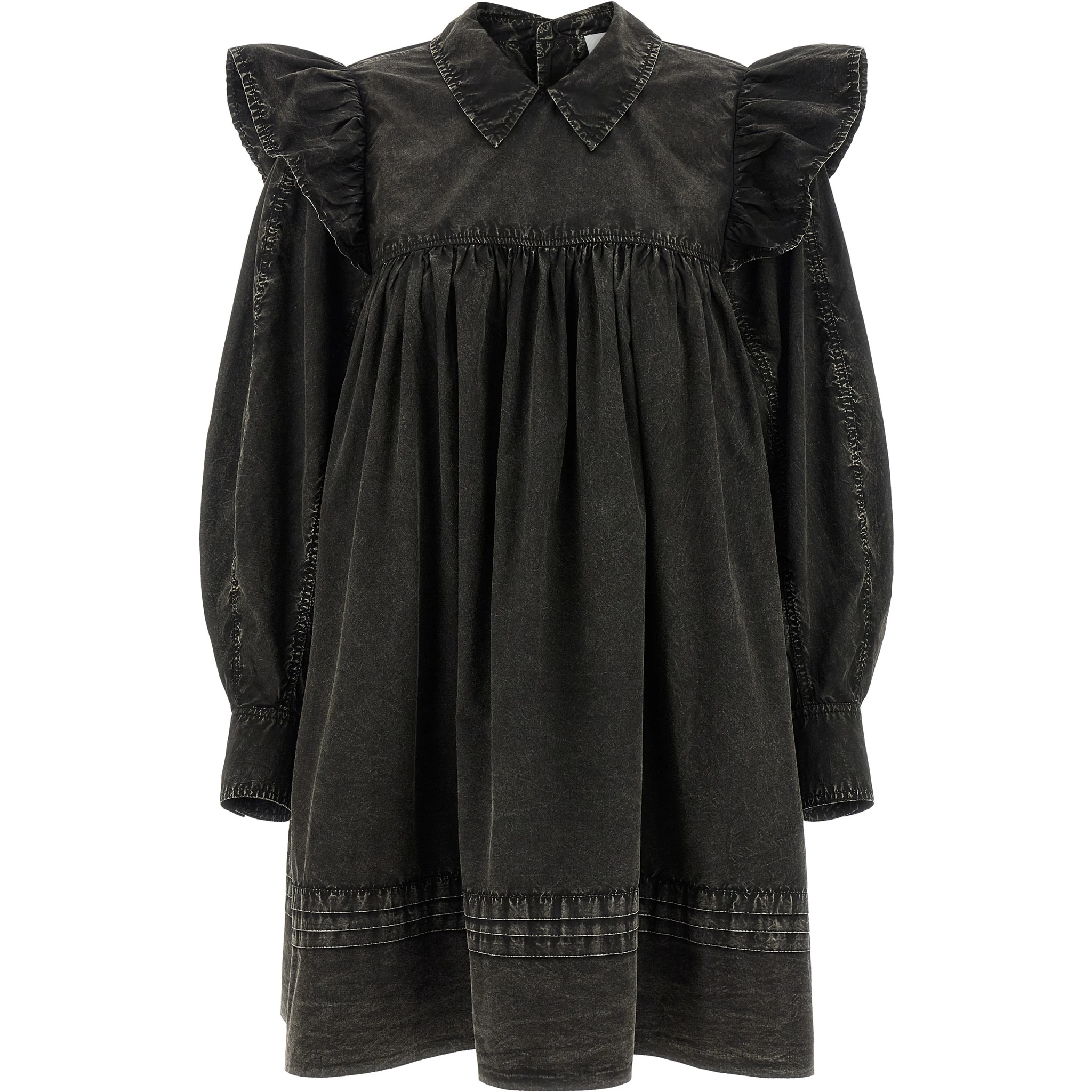 Black Organic Cotton Short Dress