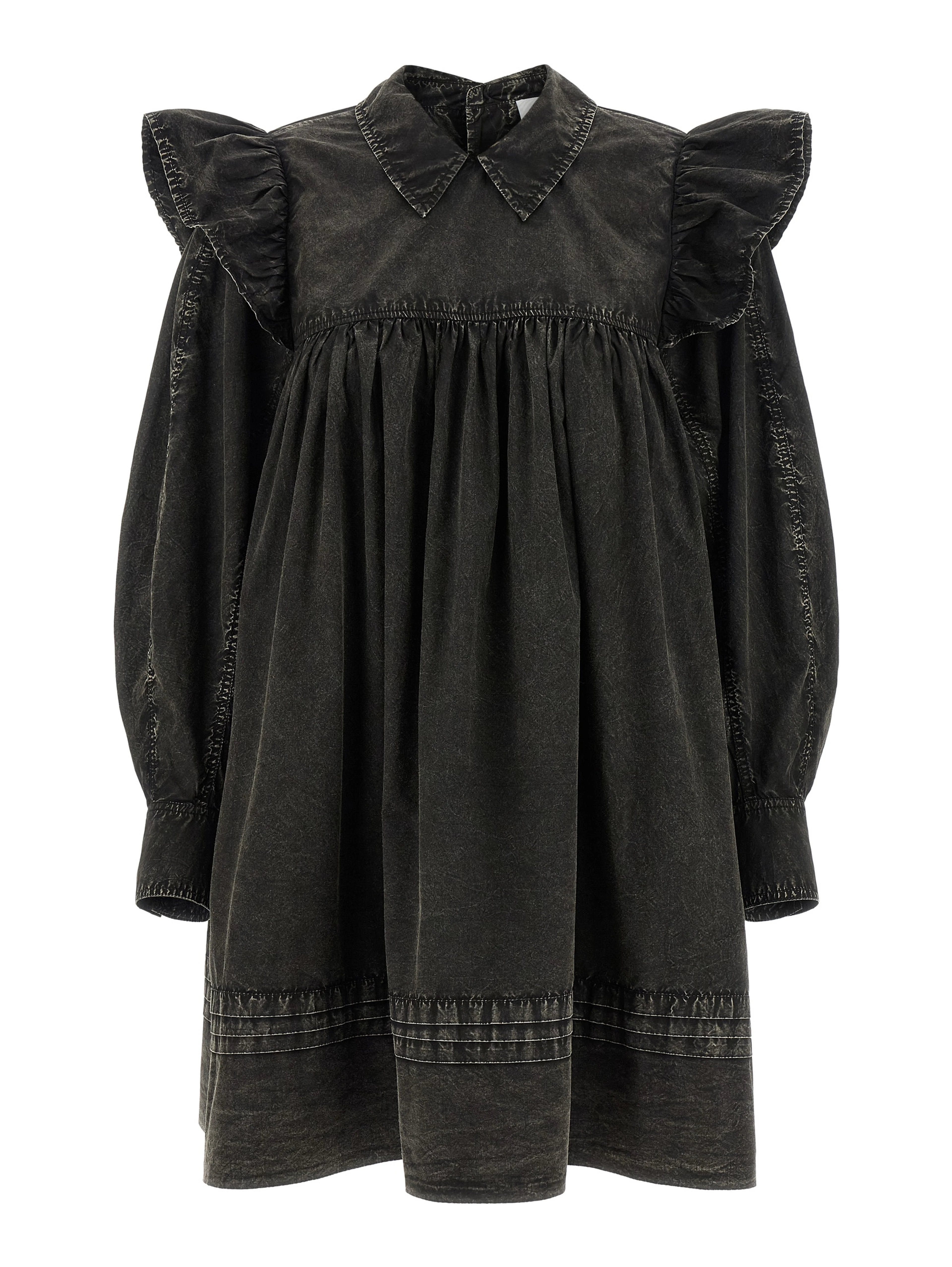 Black Organic Cotton Short Dress