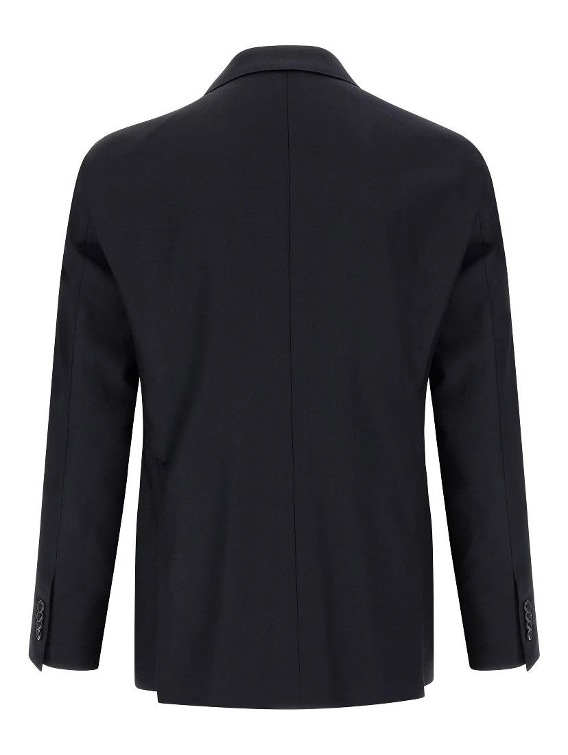 Blue Virgin Wool Two-Piece Suit