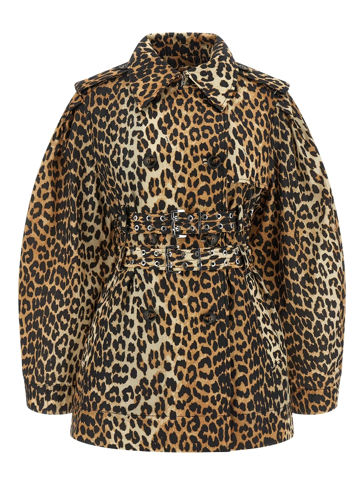 Brown Recycled Polyamide Coat alternative