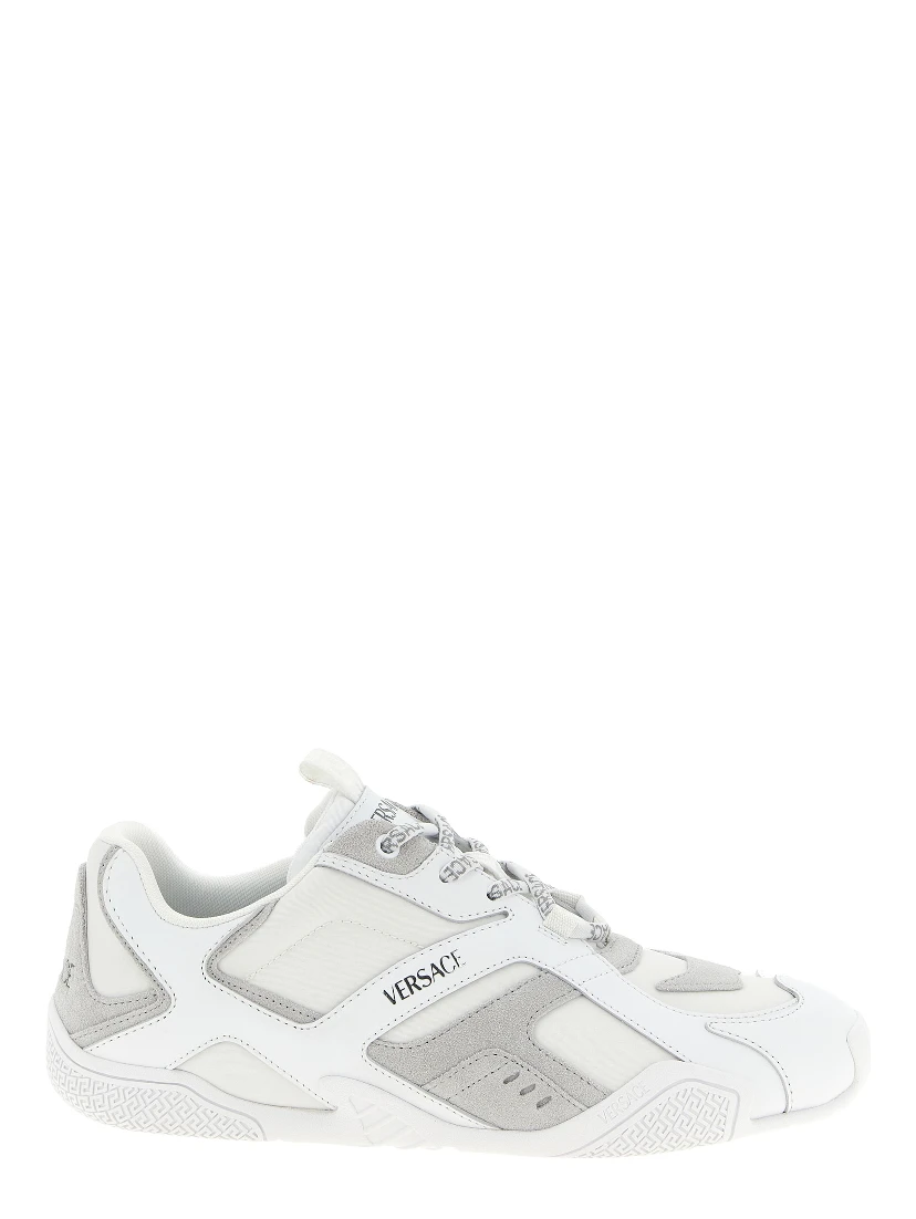White Calfskin Athletic Sneakers