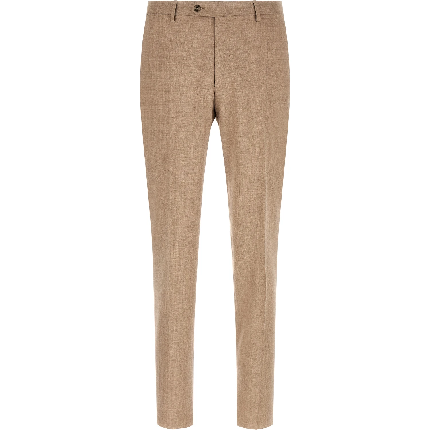 Beige Virgin Wool Two-Piece Suit