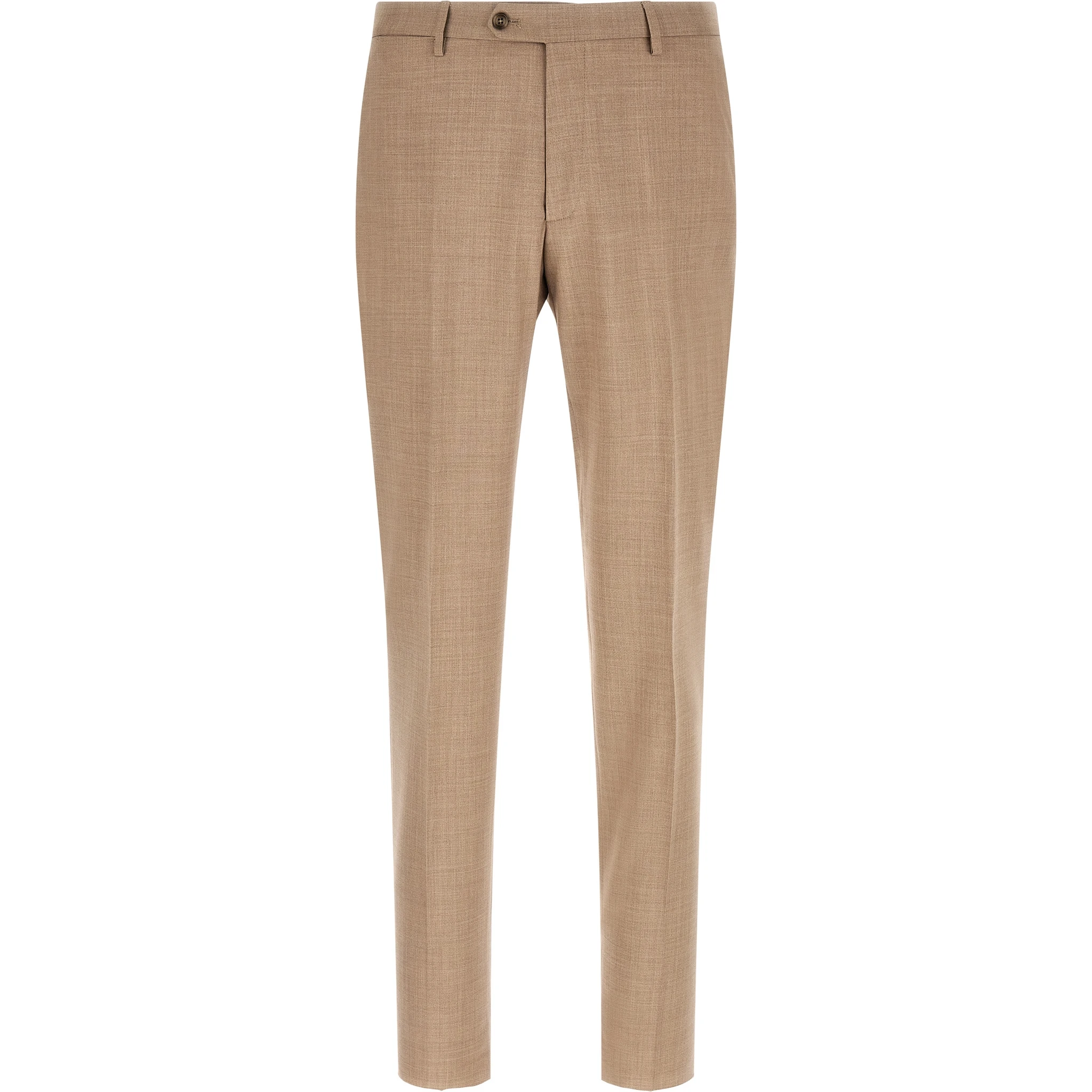 Beige Virgin Wool Two-Piece Suit
