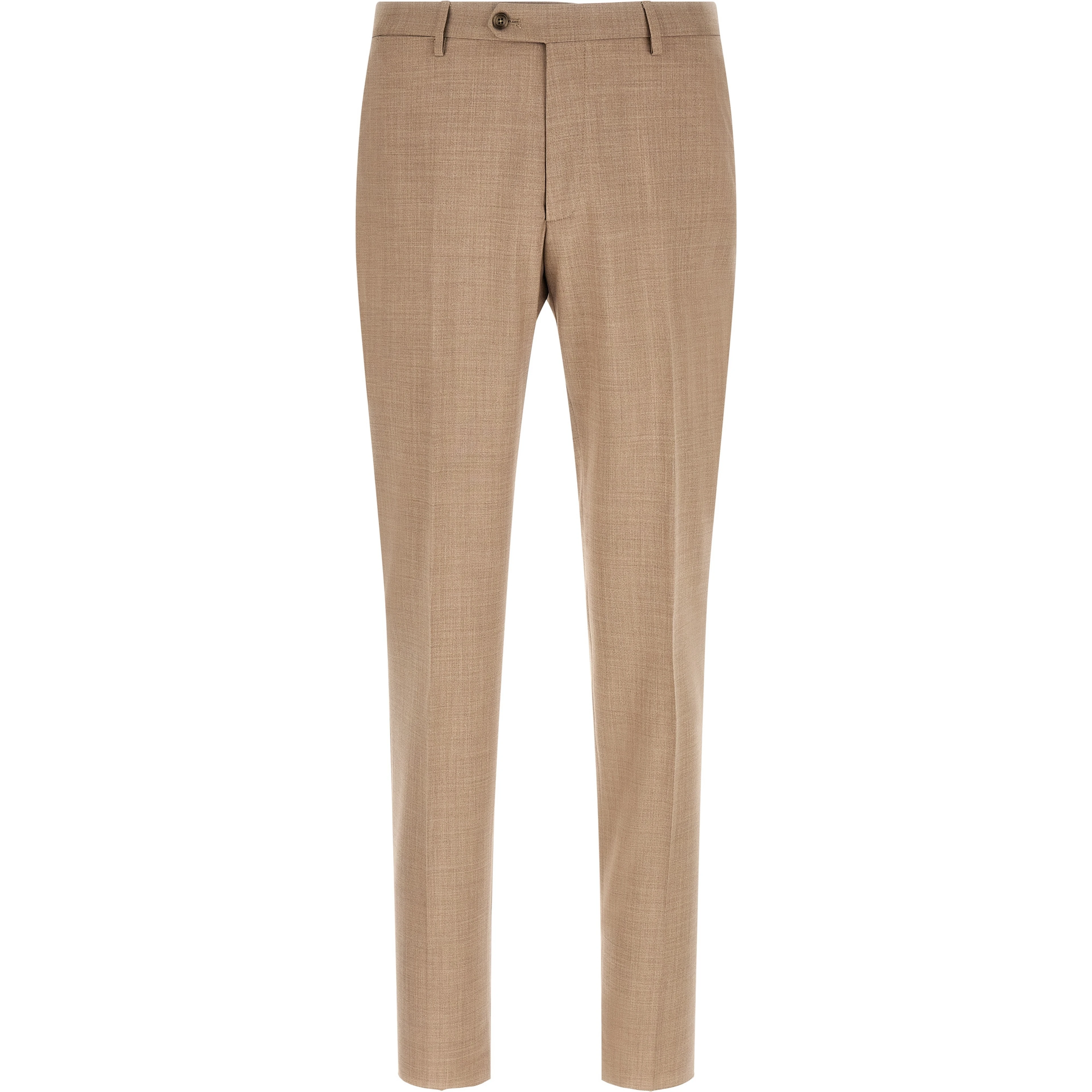 Beige Virgin Wool Two-Piece Suit