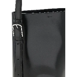Black Cowhide Shoulder Bag