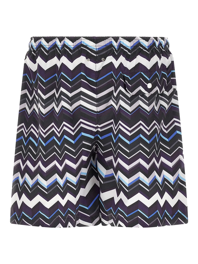 Multicolor Polyester Swim Shorts