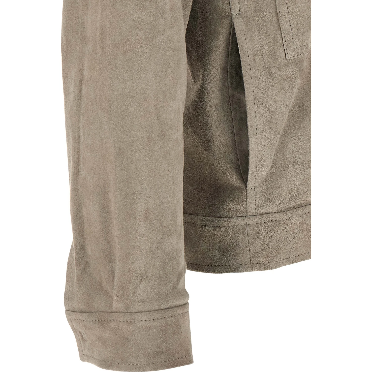Gray Lamb Leather Leather Jacket