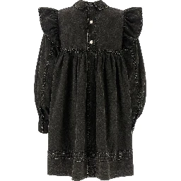 Black Organic Cotton Short Dress