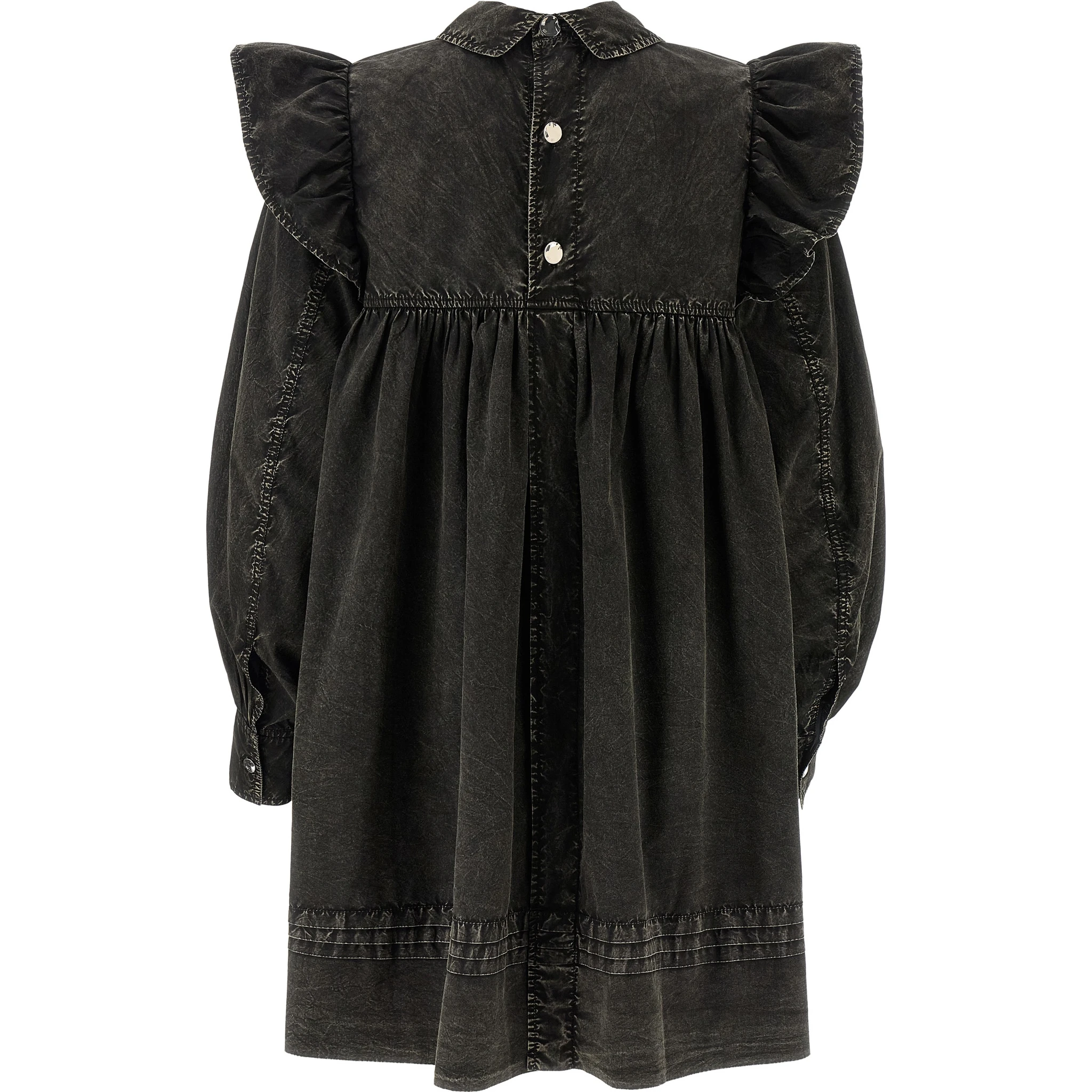 Black Organic Cotton Short Dress