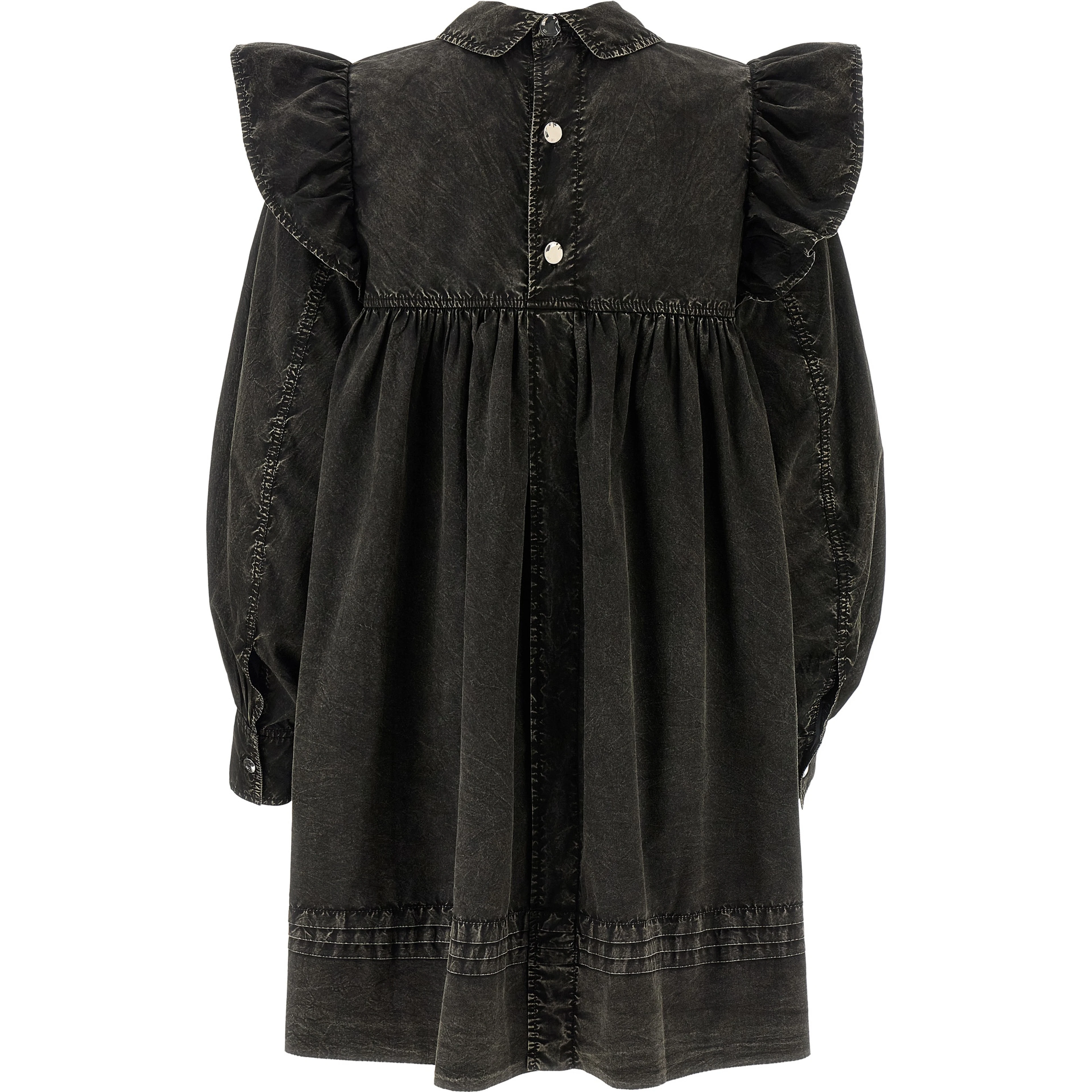 Black Organic Cotton Short Dress