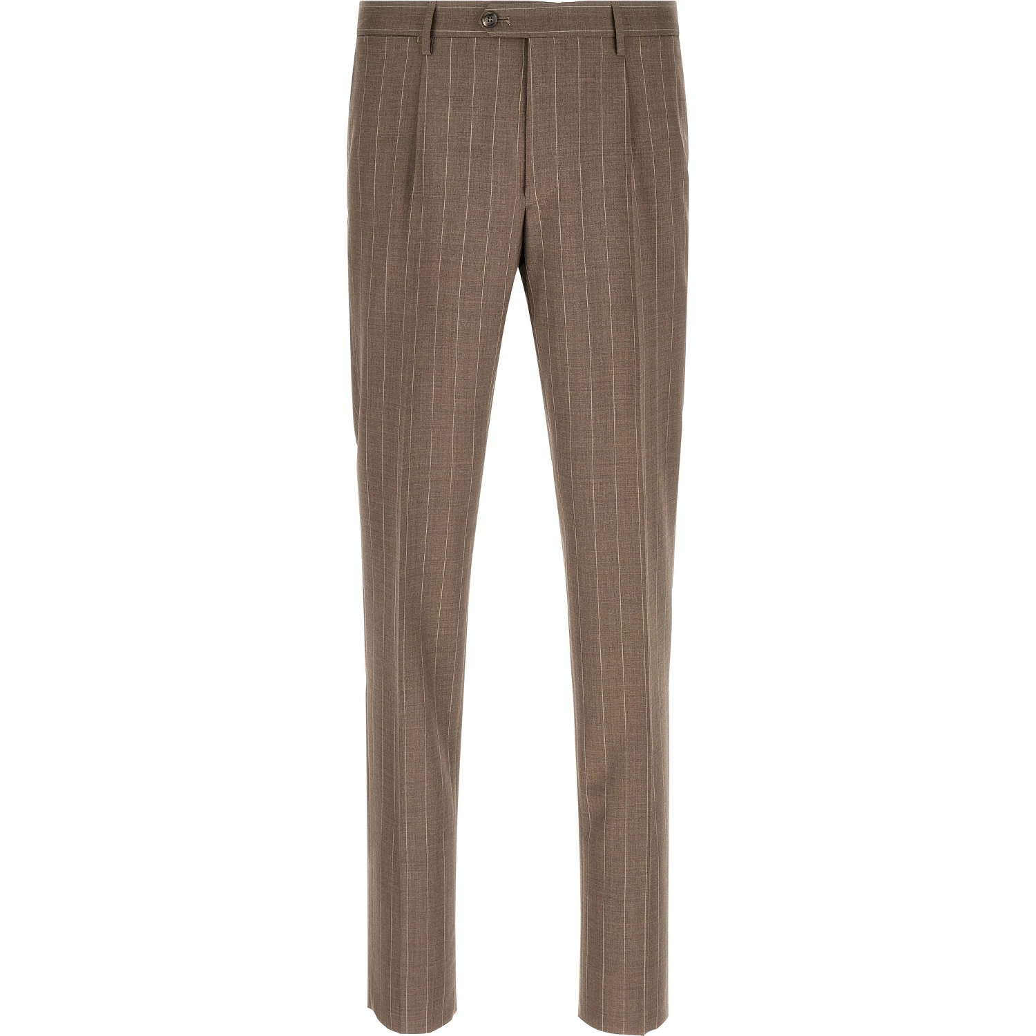 Brown Virgin Wool Two-Piece Suit