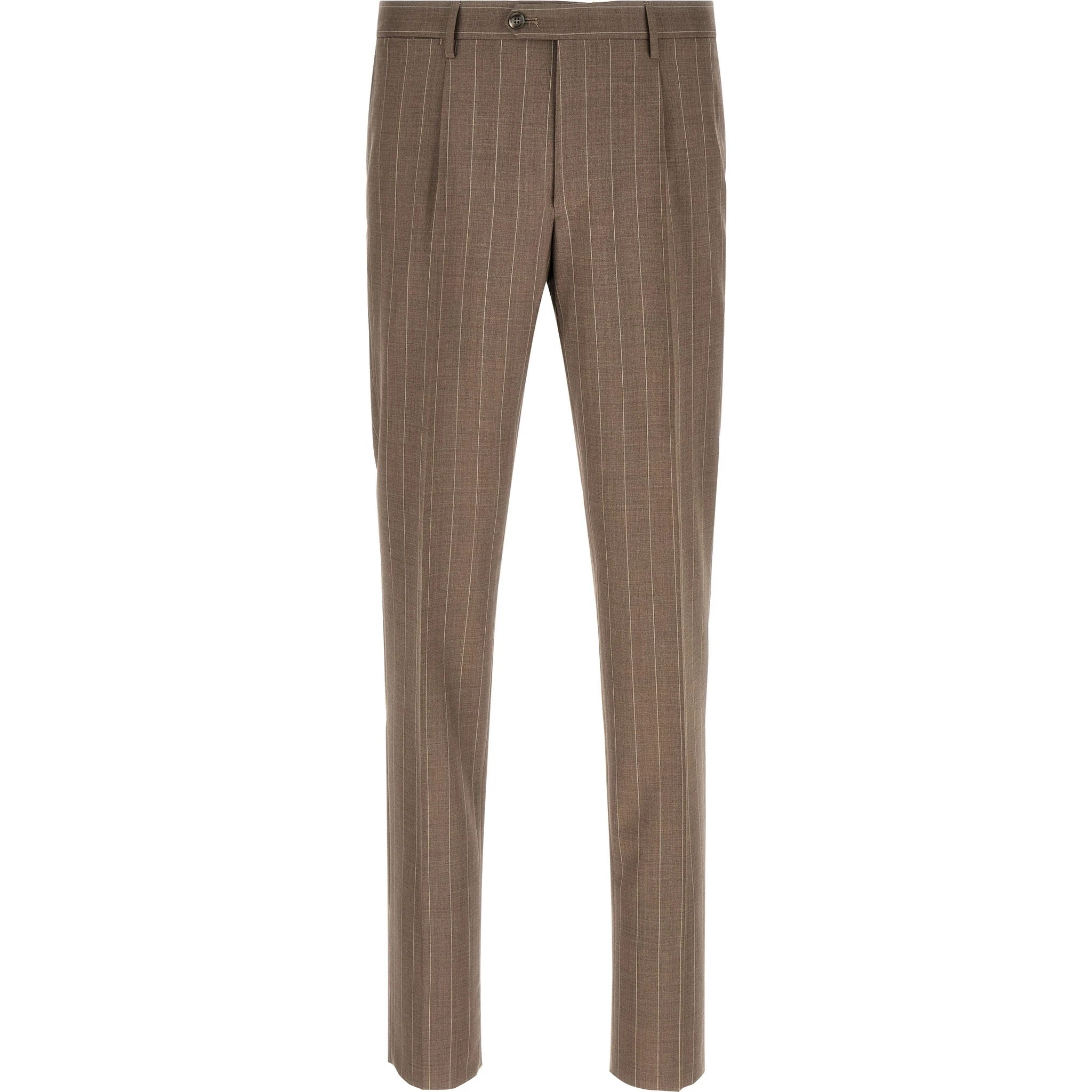 Brown Virgin Wool Two-Piece Suit