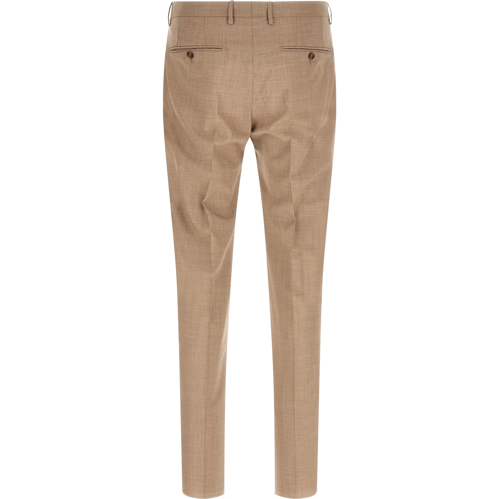 Beige Virgin Wool Two-Piece Suit