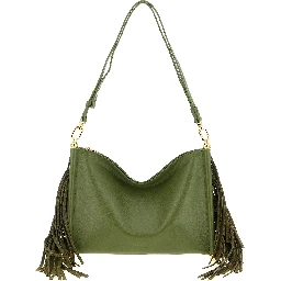 Bicolor Lamb Leather Shoulder Bag