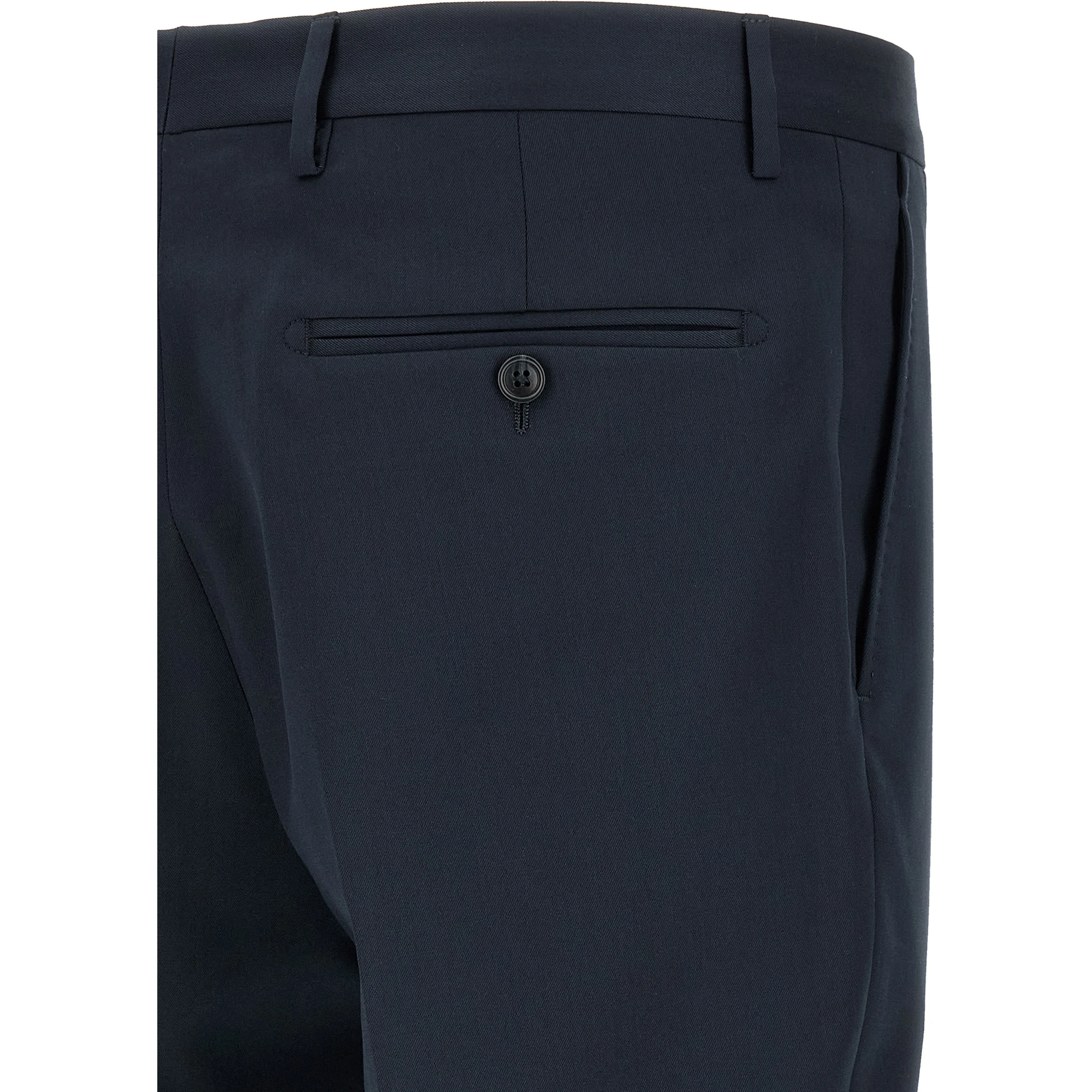 Blue Virgin Wool Two-Piece Suit