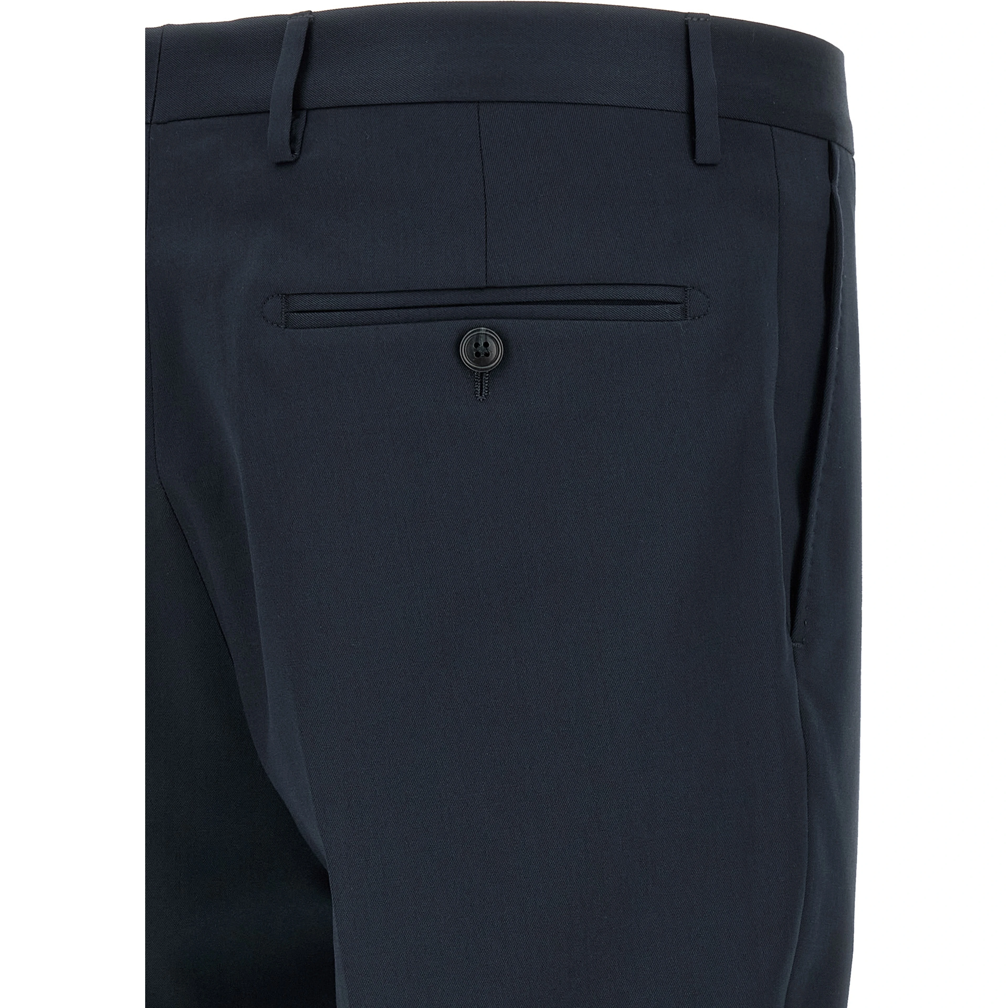 Blue Virgin Wool Two-Piece Suit