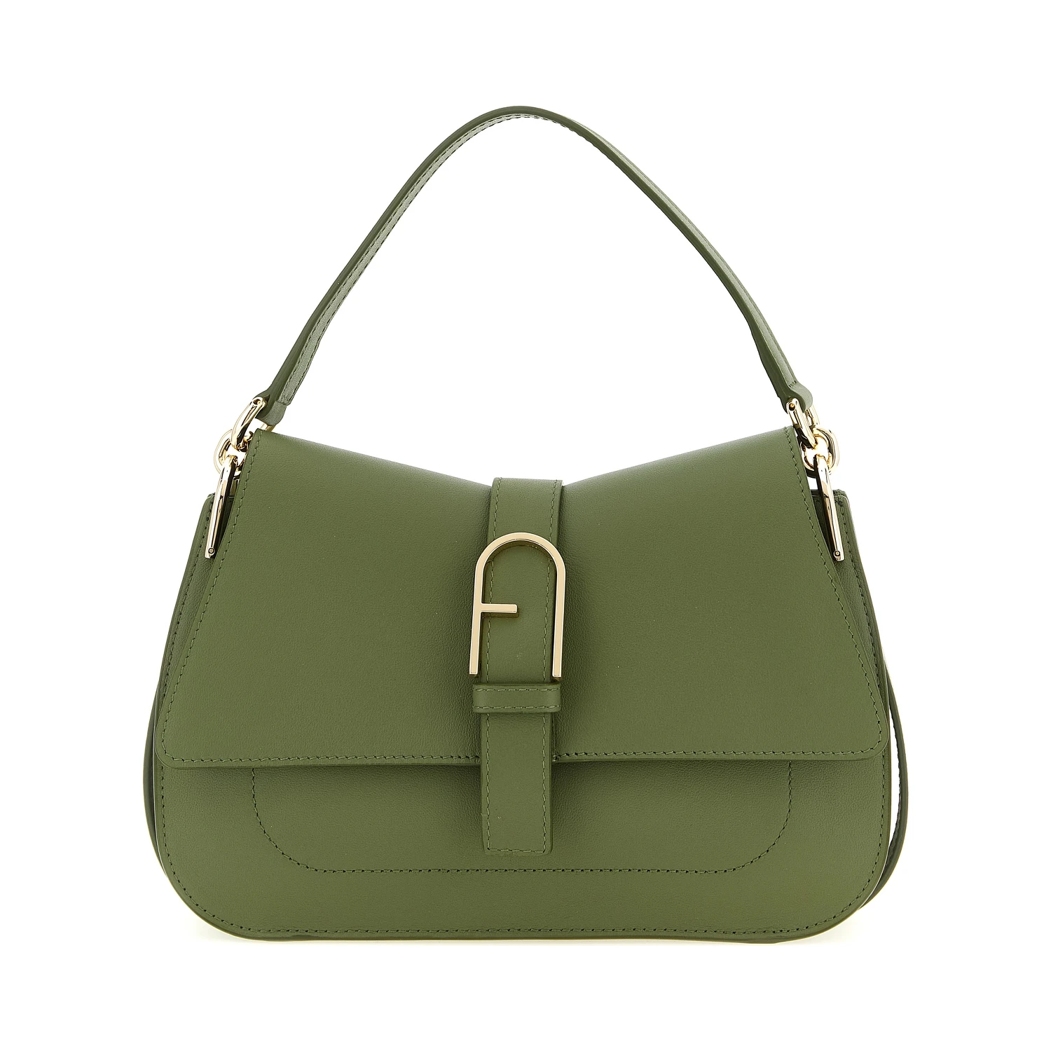 Bicolor Calfskin Shoulder Bag