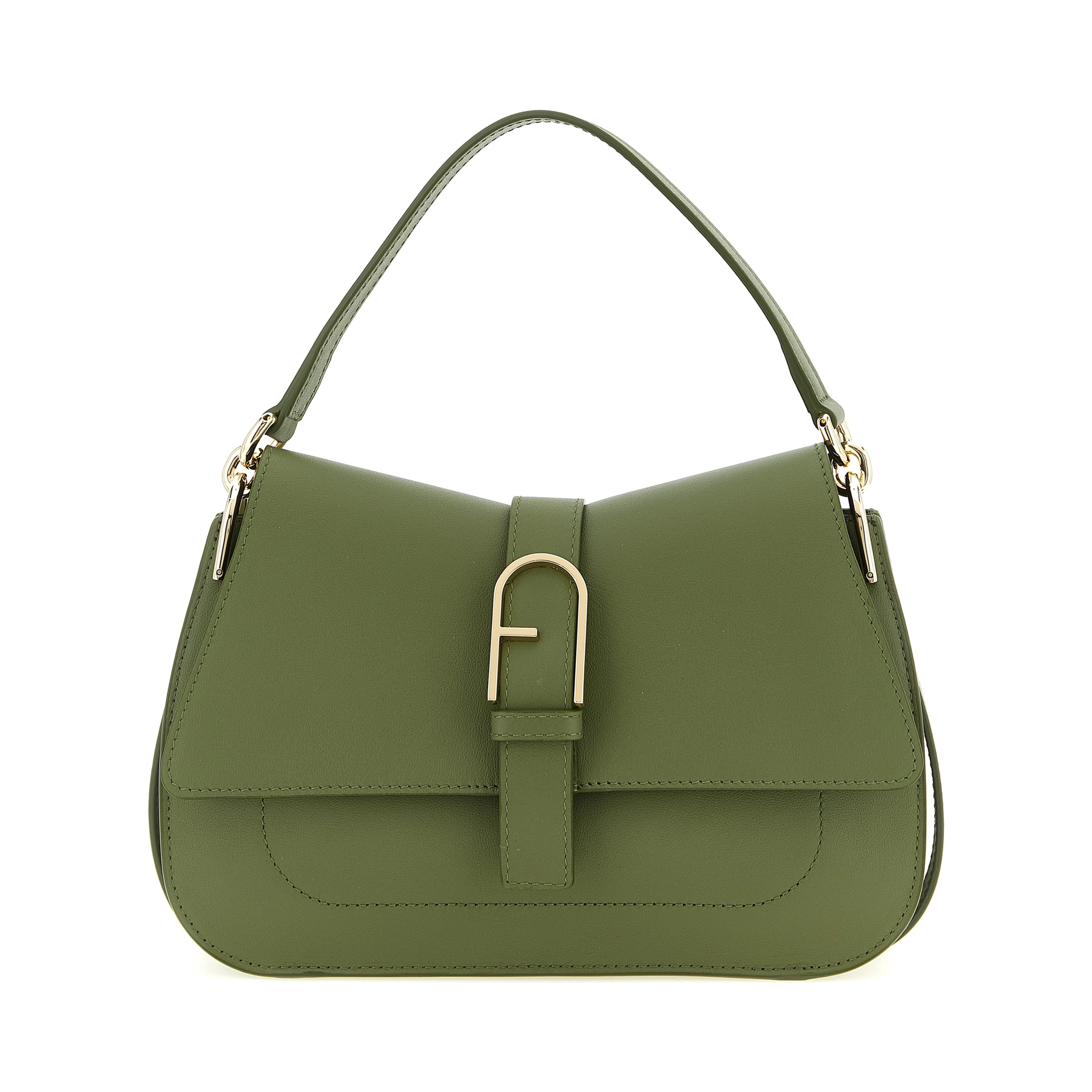 Bicolor Calfskin Shoulder Bag