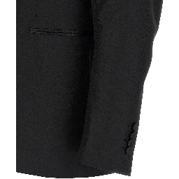 Black Virgin Wool Two-Piece Suit