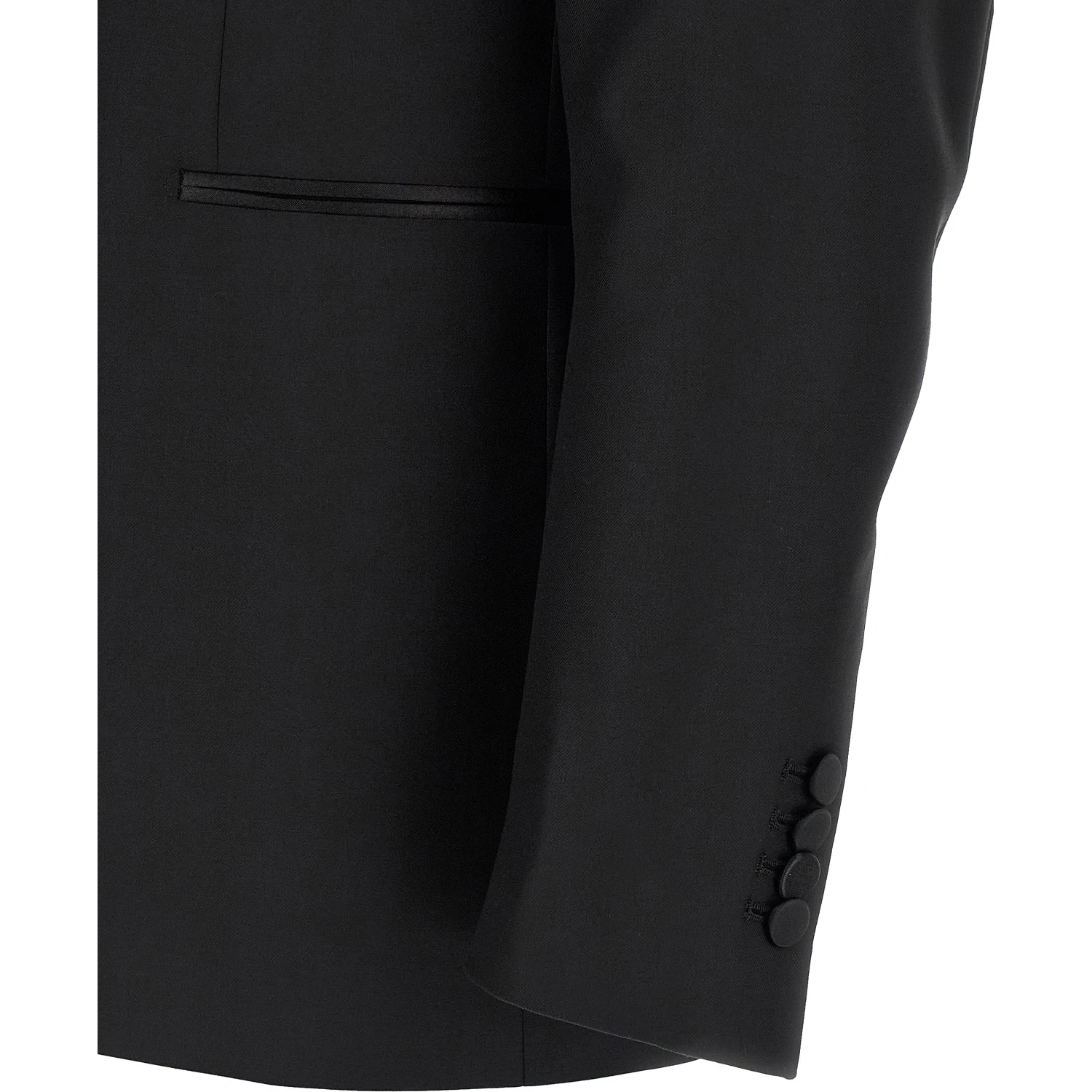 Black Virgin Wool Two-Piece Suit
