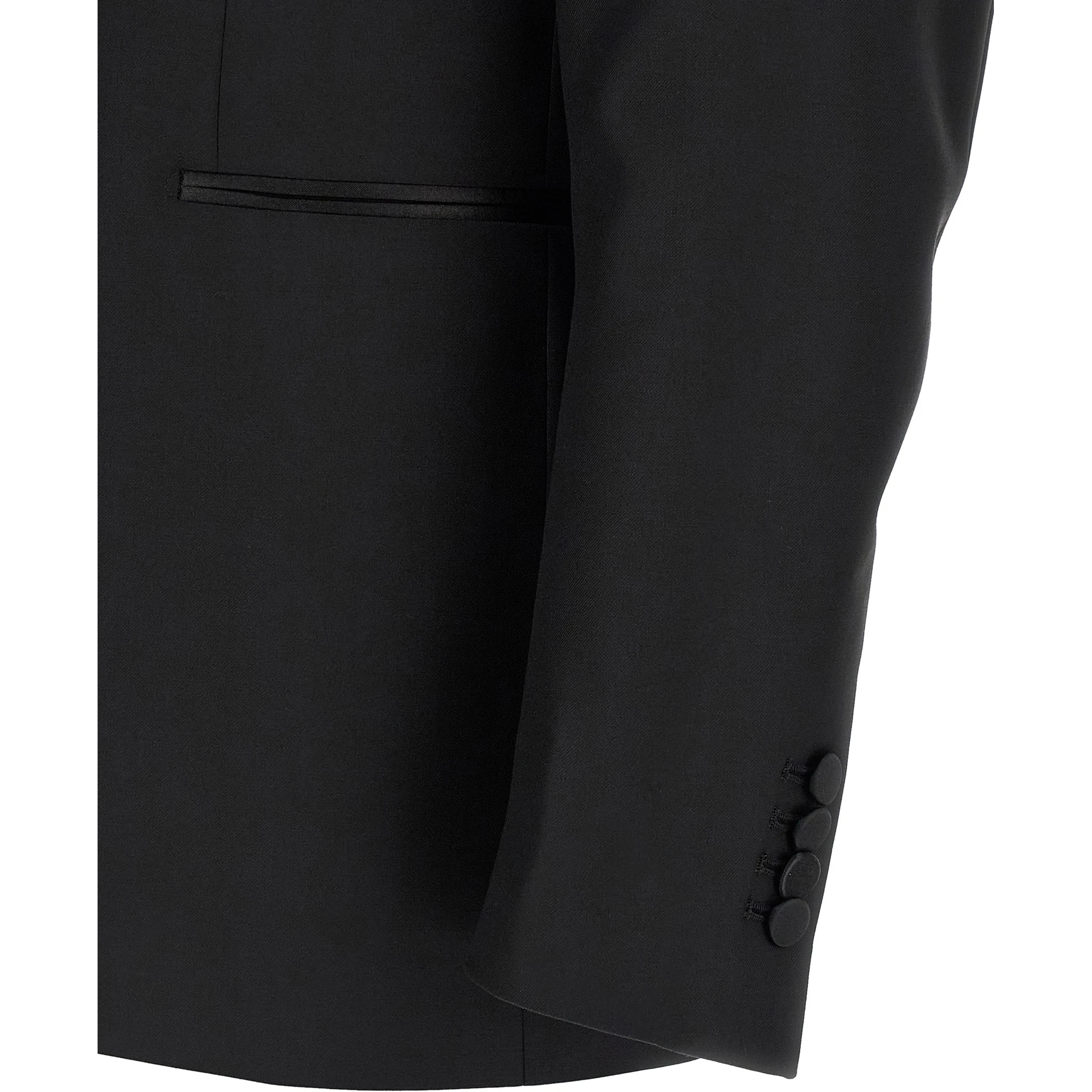 Black Virgin Wool Two-Piece Suit