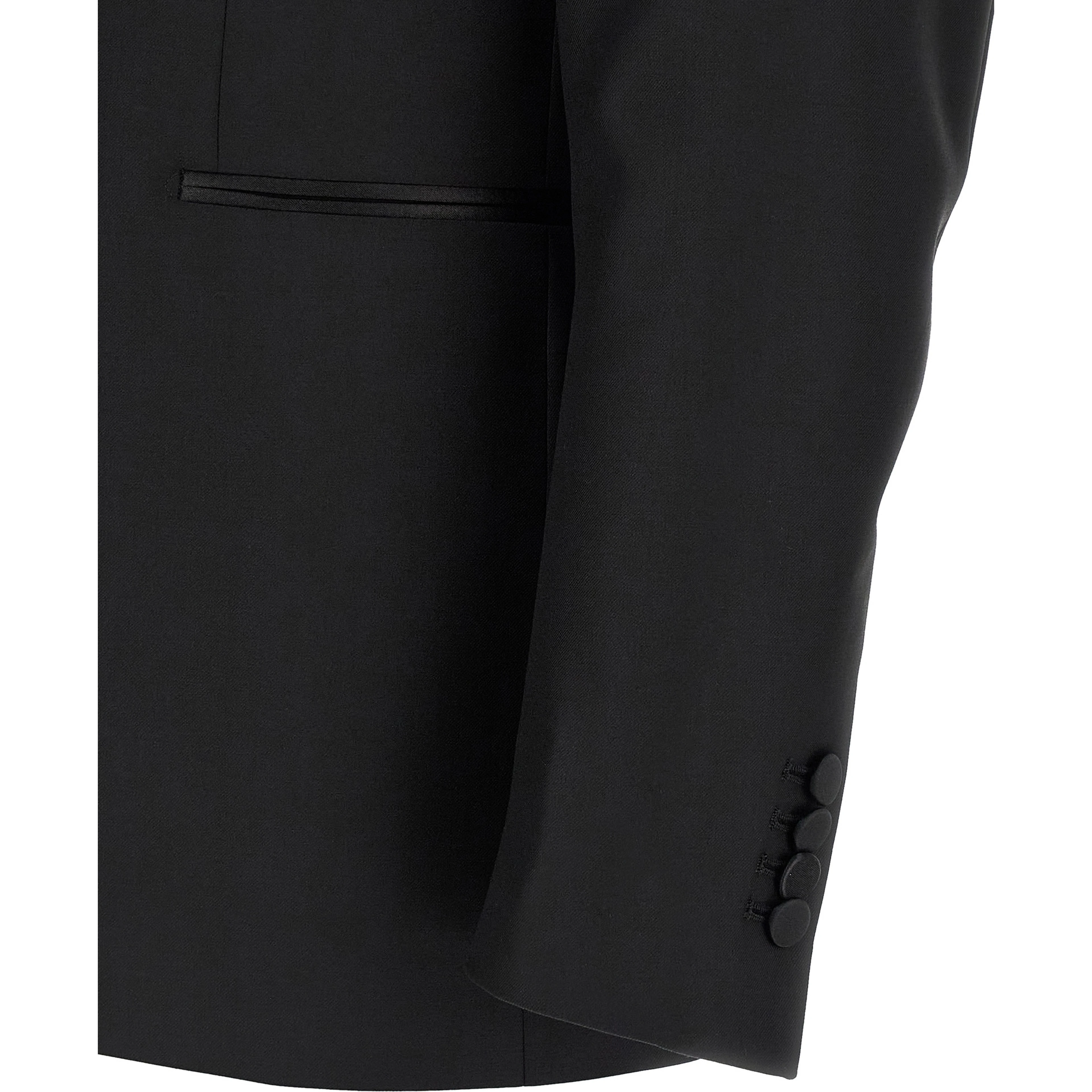 Black Virgin Wool Two-Piece Suit
