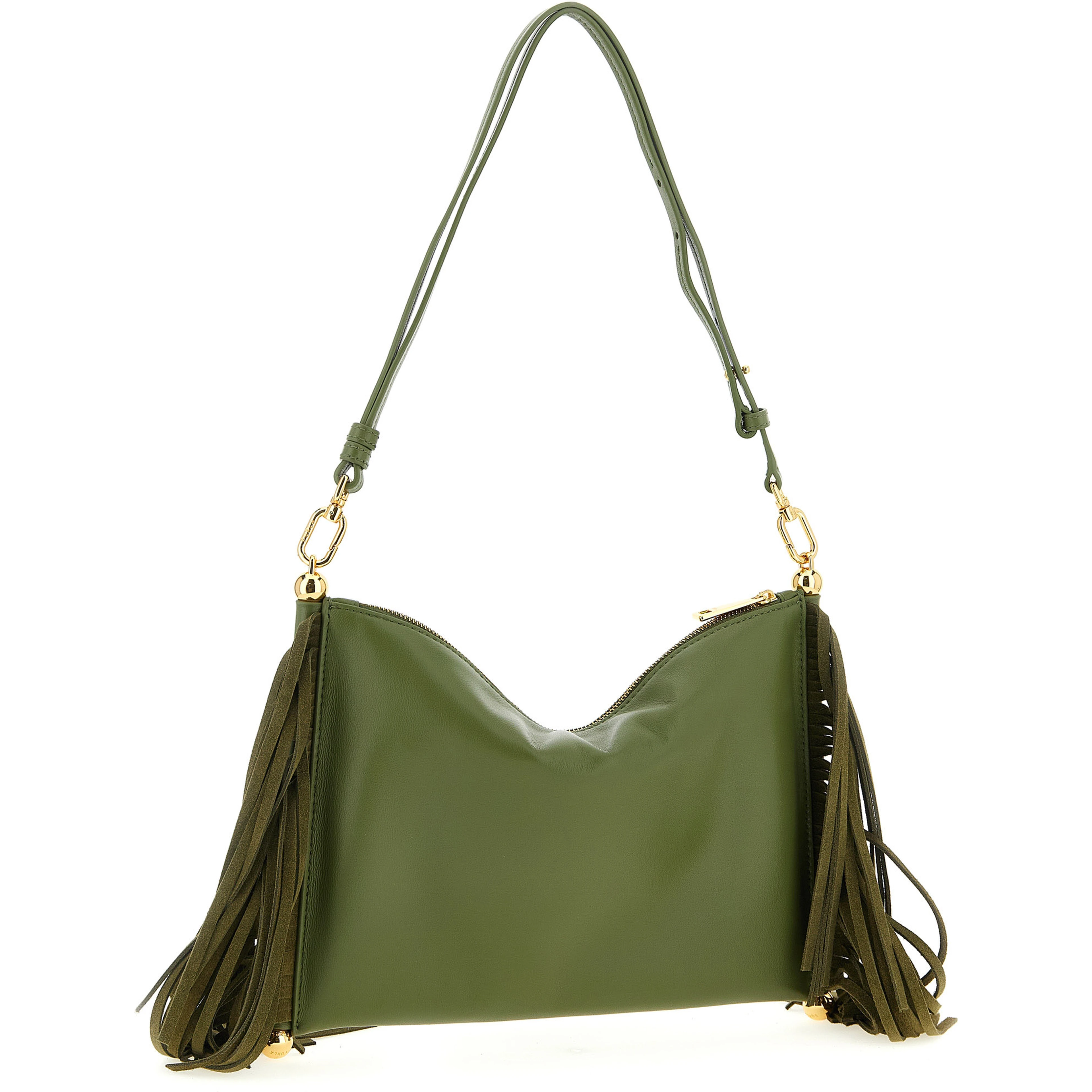 Bicolor Lamb Leather Shoulder Bag