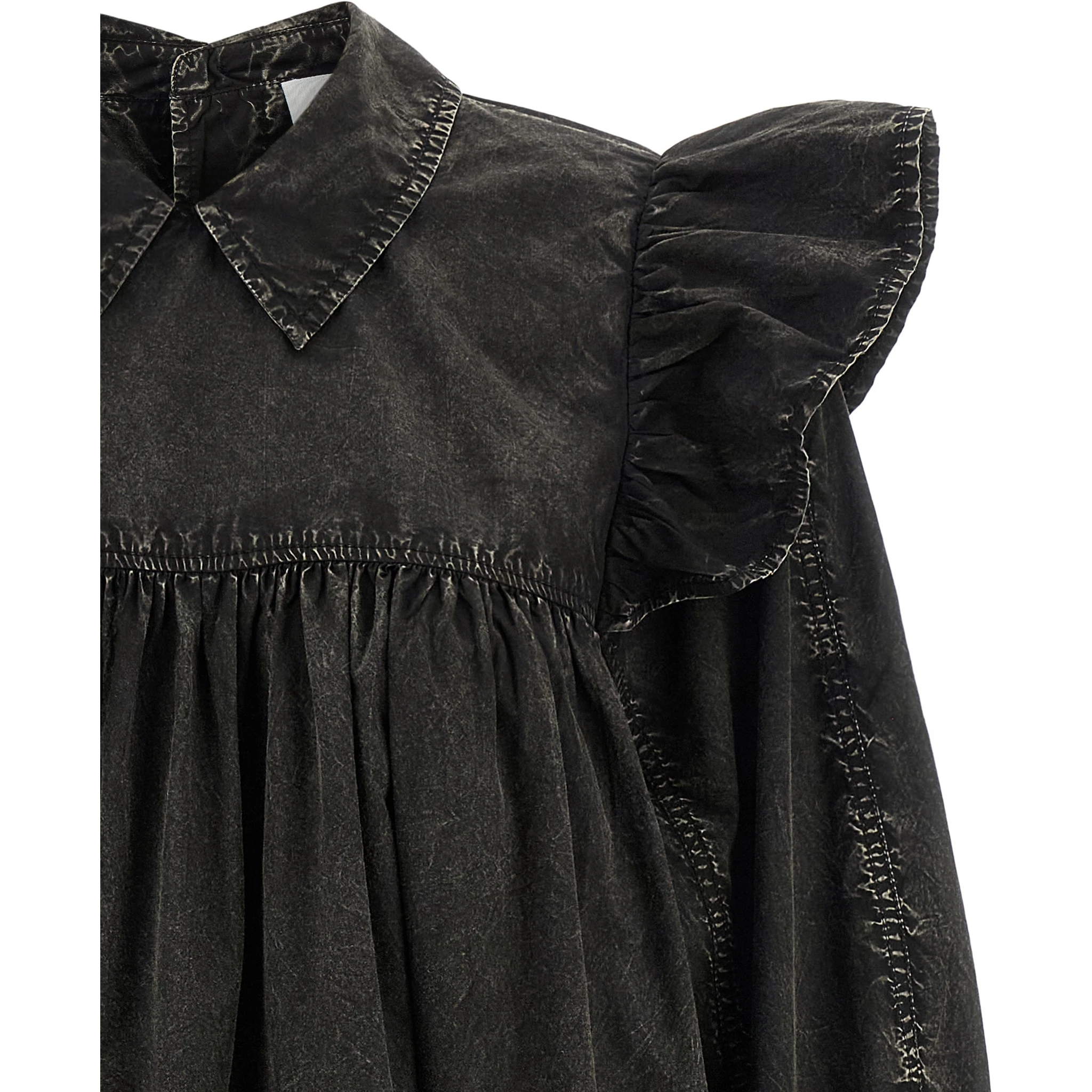 Black Organic Cotton Short Dress