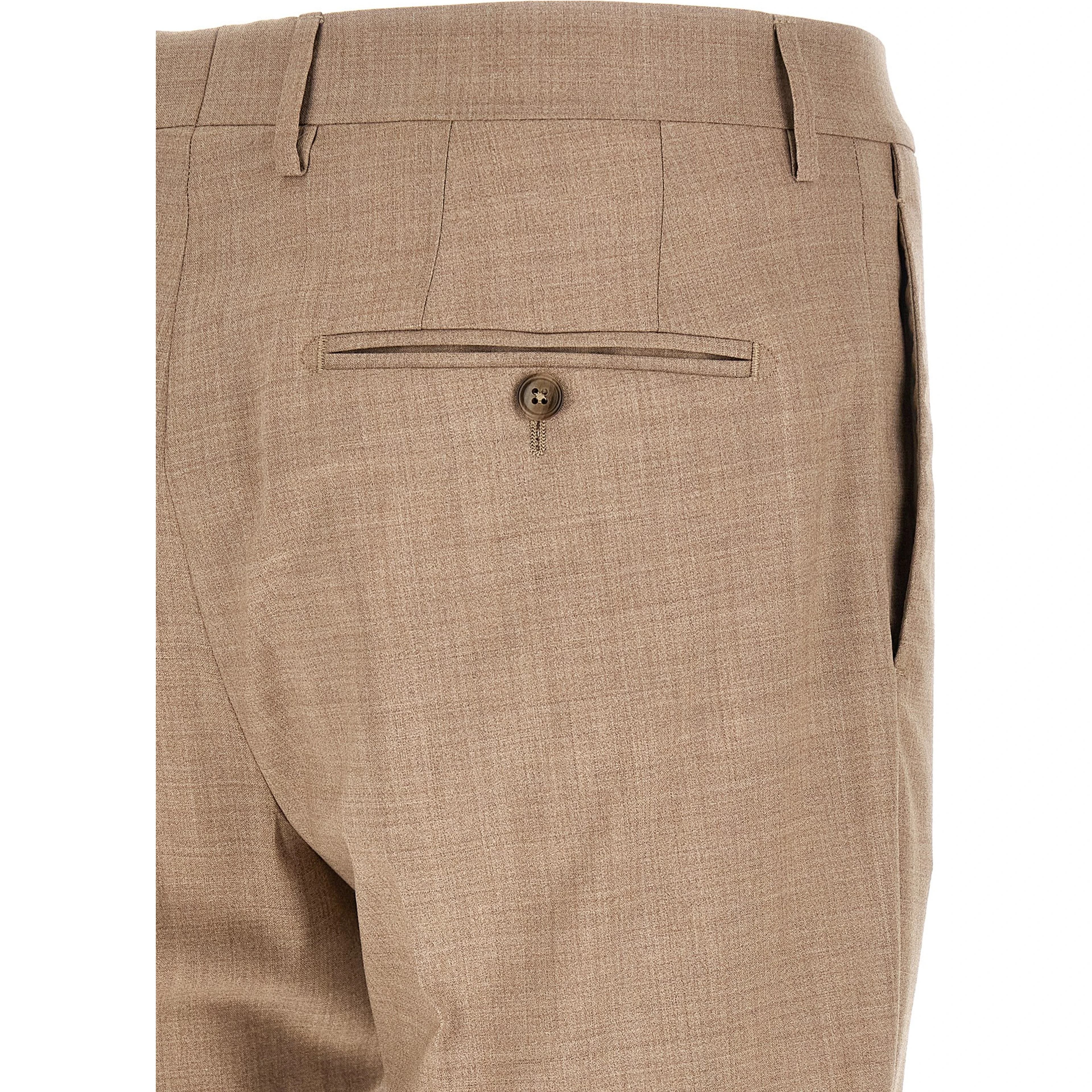 Beige Virgin Wool Two-Piece Suit