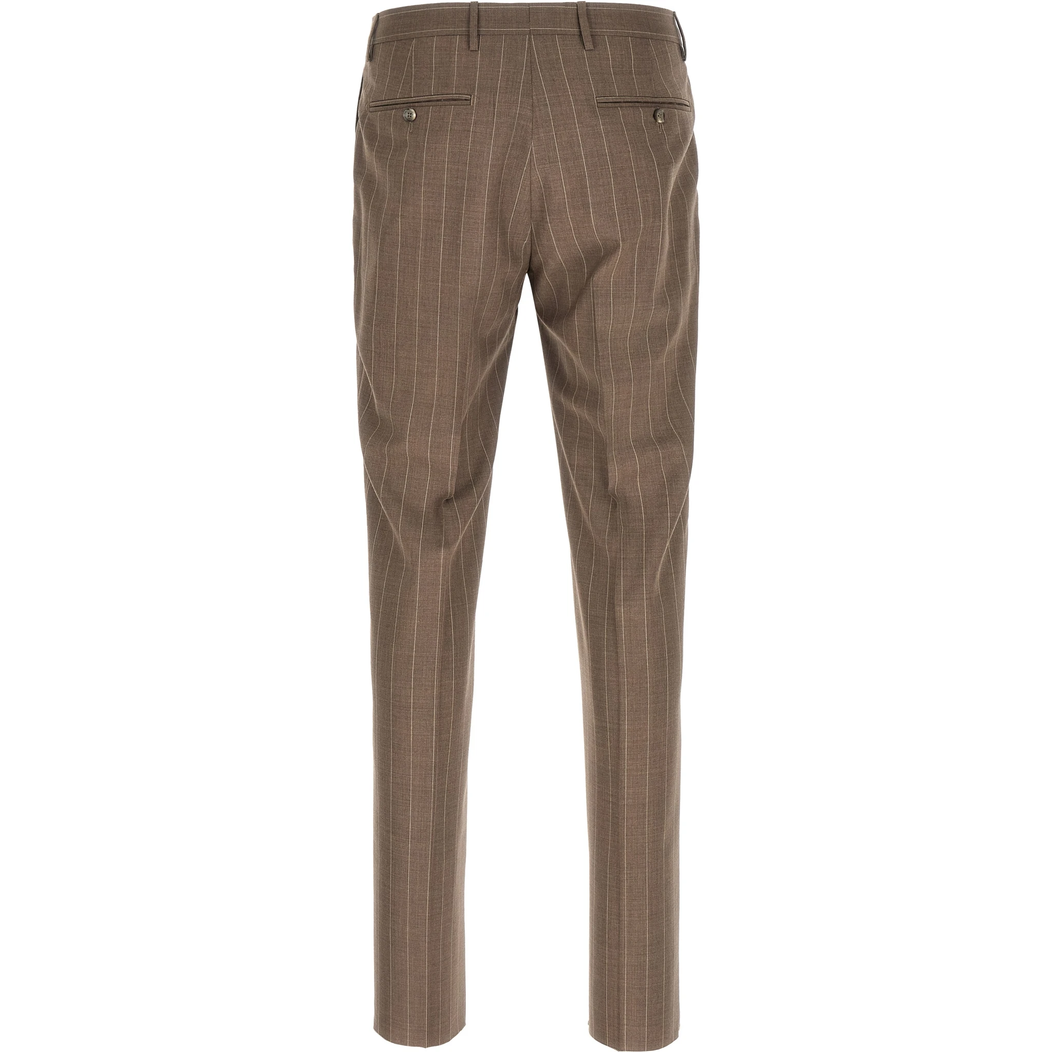 Brown Virgin Wool Two-Piece Suit