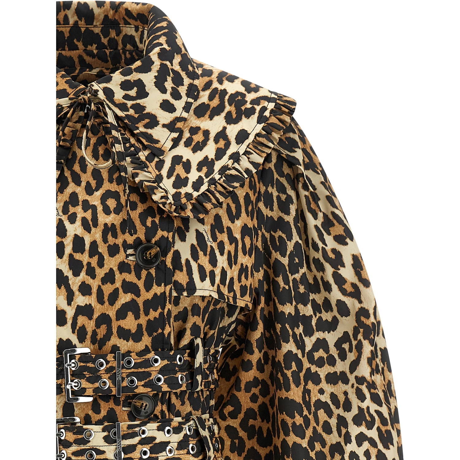 Brown Recycled Polyamide Coat
