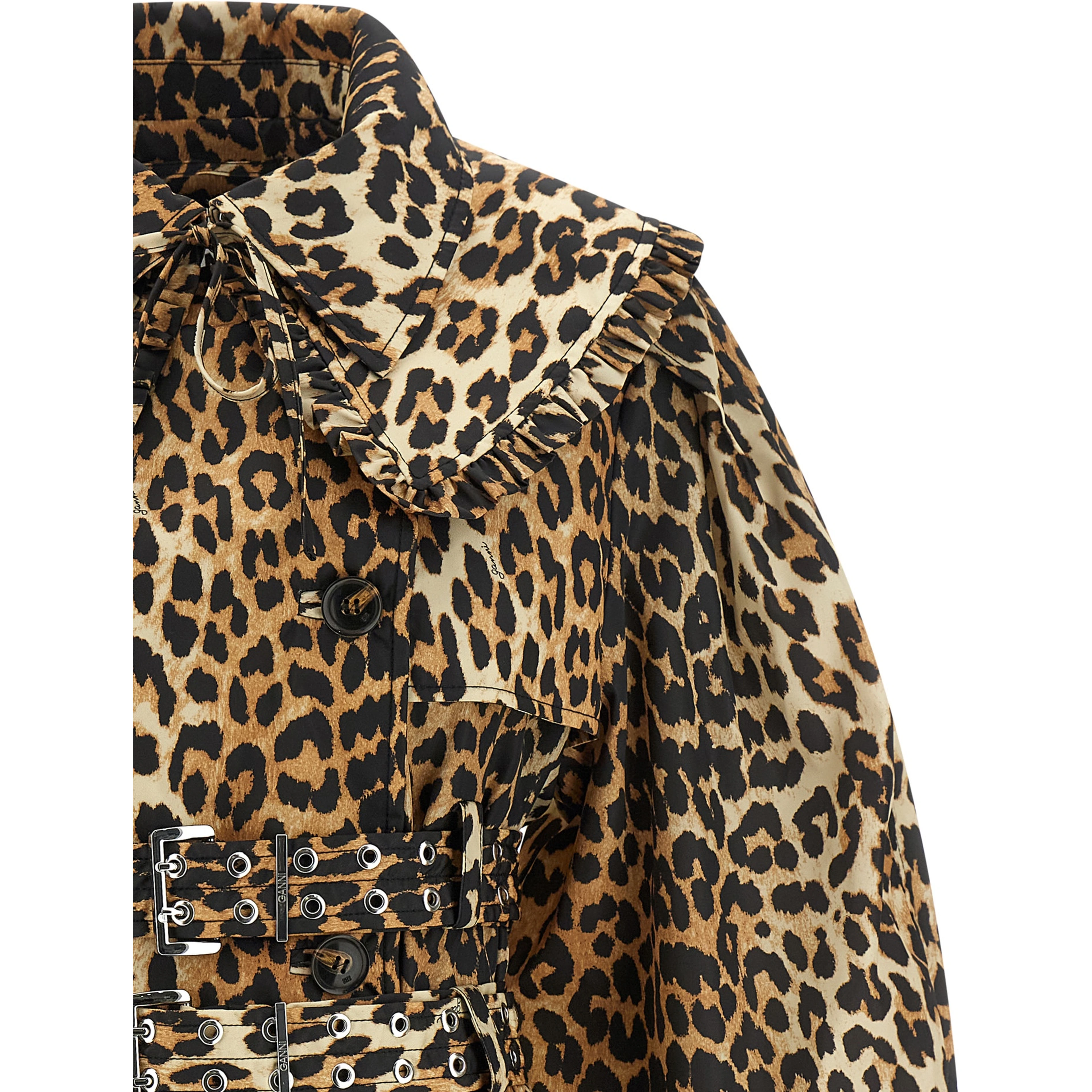 Brown Recycled Polyamide Coat