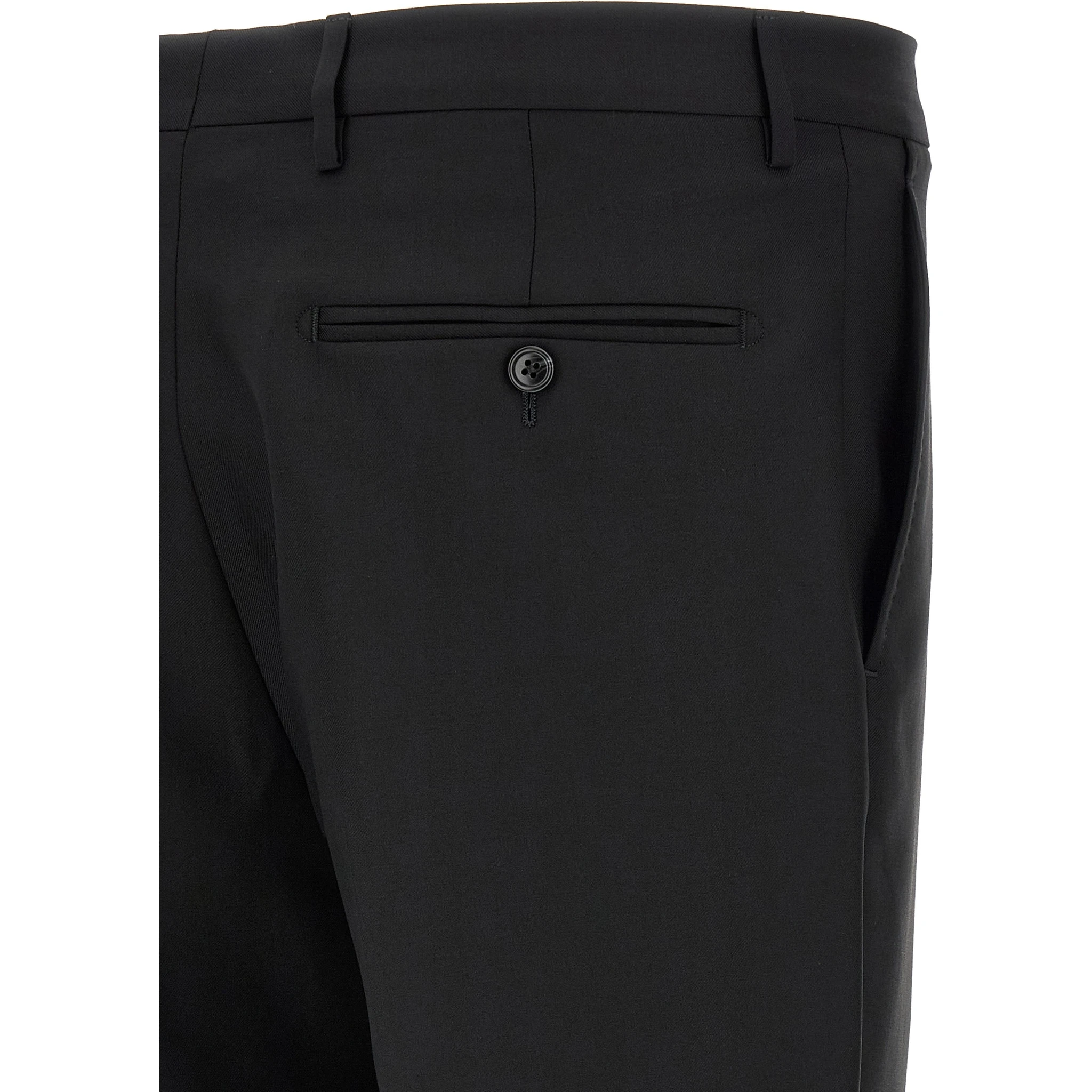 Black Virgin Wool Two-Piece Suit
