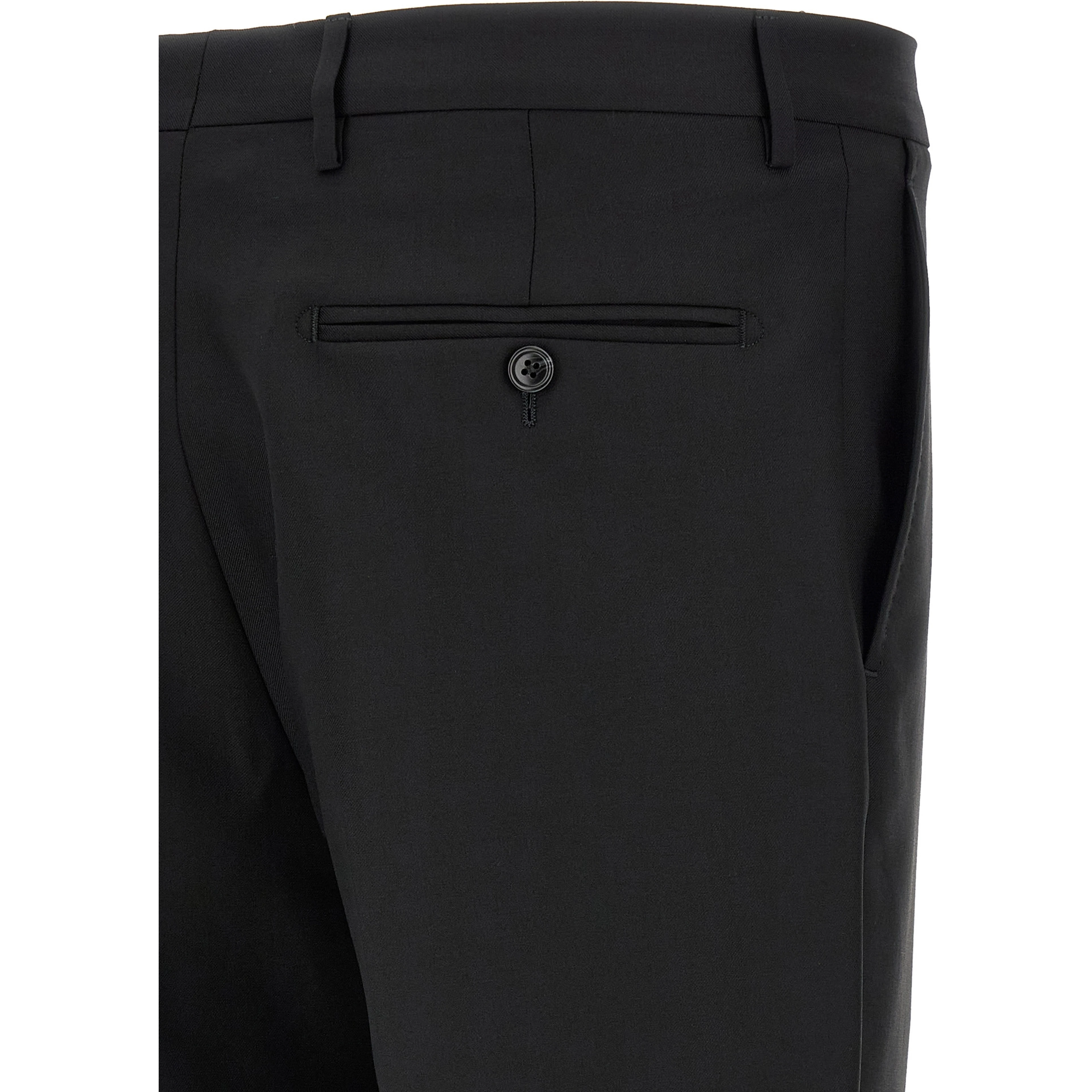 Black Virgin Wool Two-Piece Suit