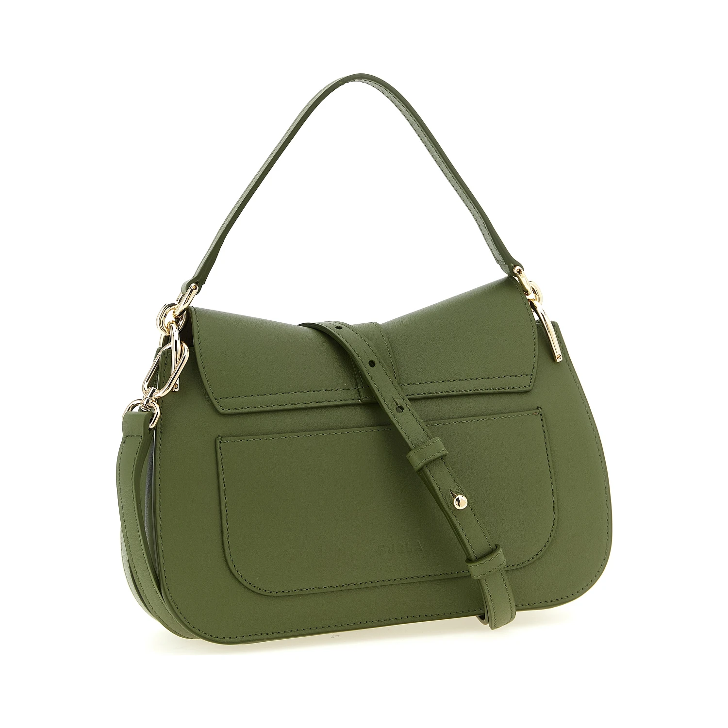 Bicolor Calfskin Shoulder Bag