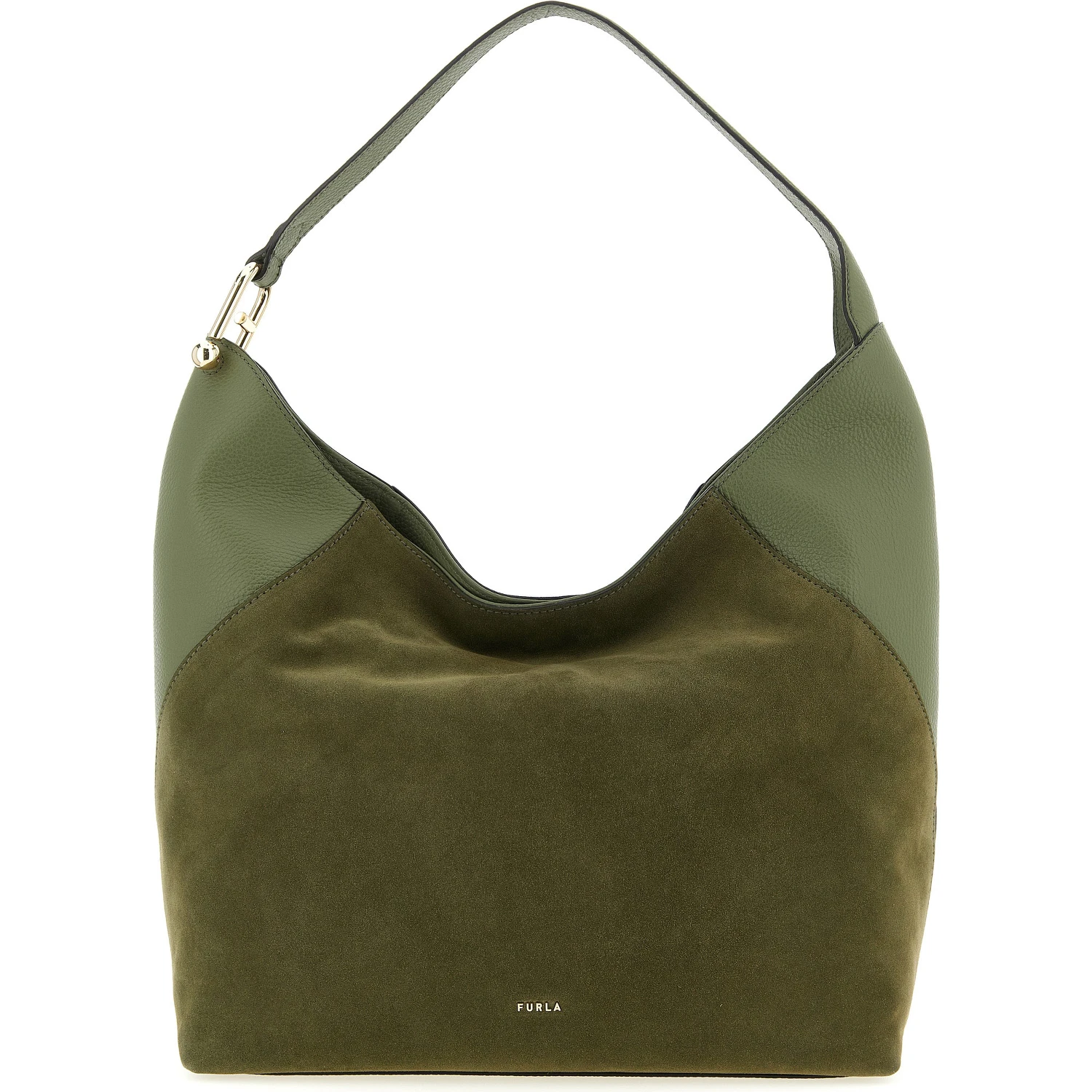 Bicolor Calfskin Shoulder Bag
