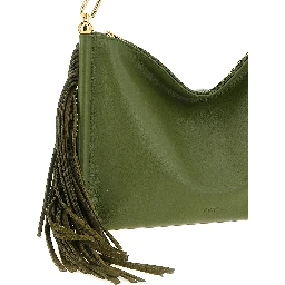 Bicolor Lamb Leather Shoulder Bag