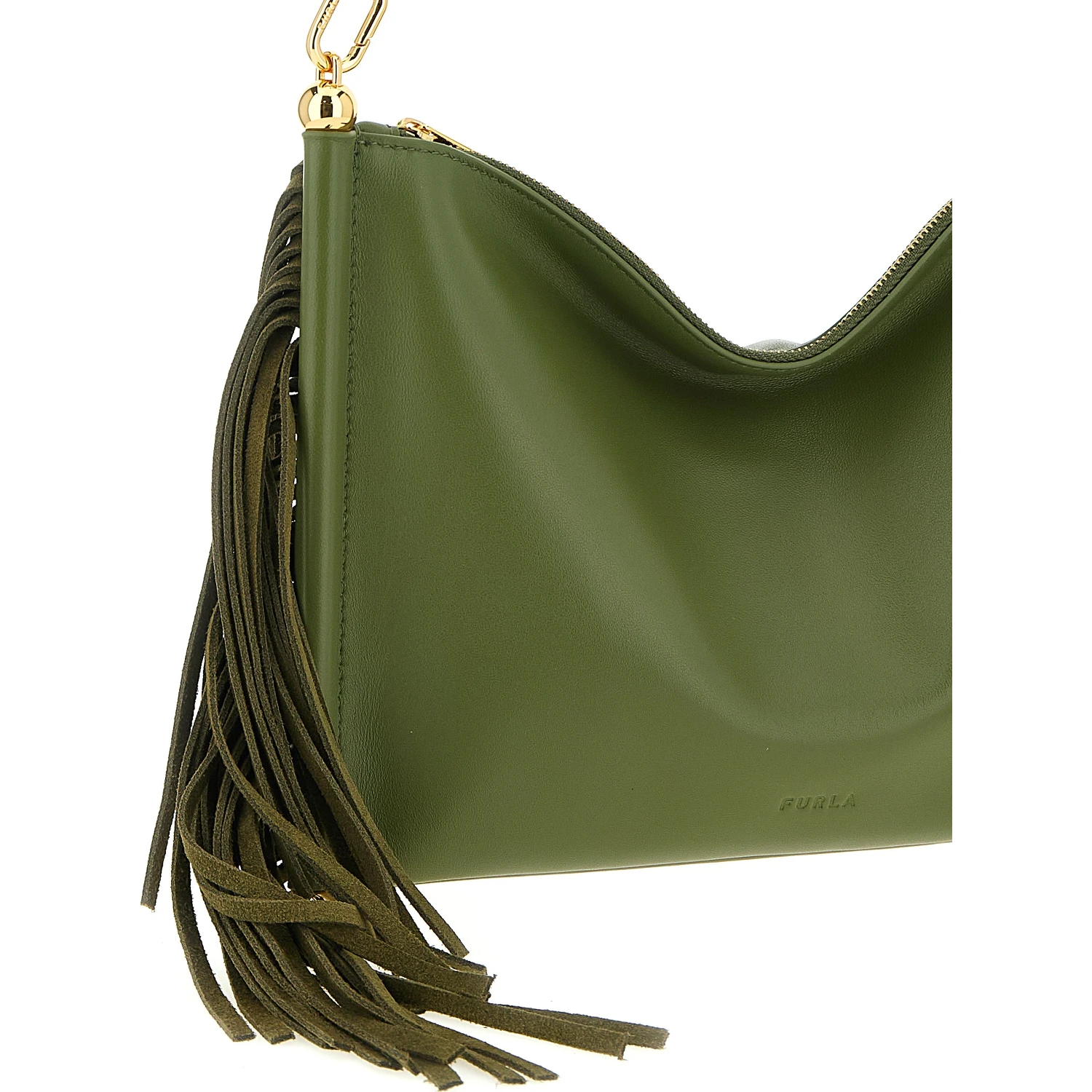 Bicolor Lamb Leather Shoulder Bag