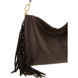 Brown Lamb Leather Shoulder Bag