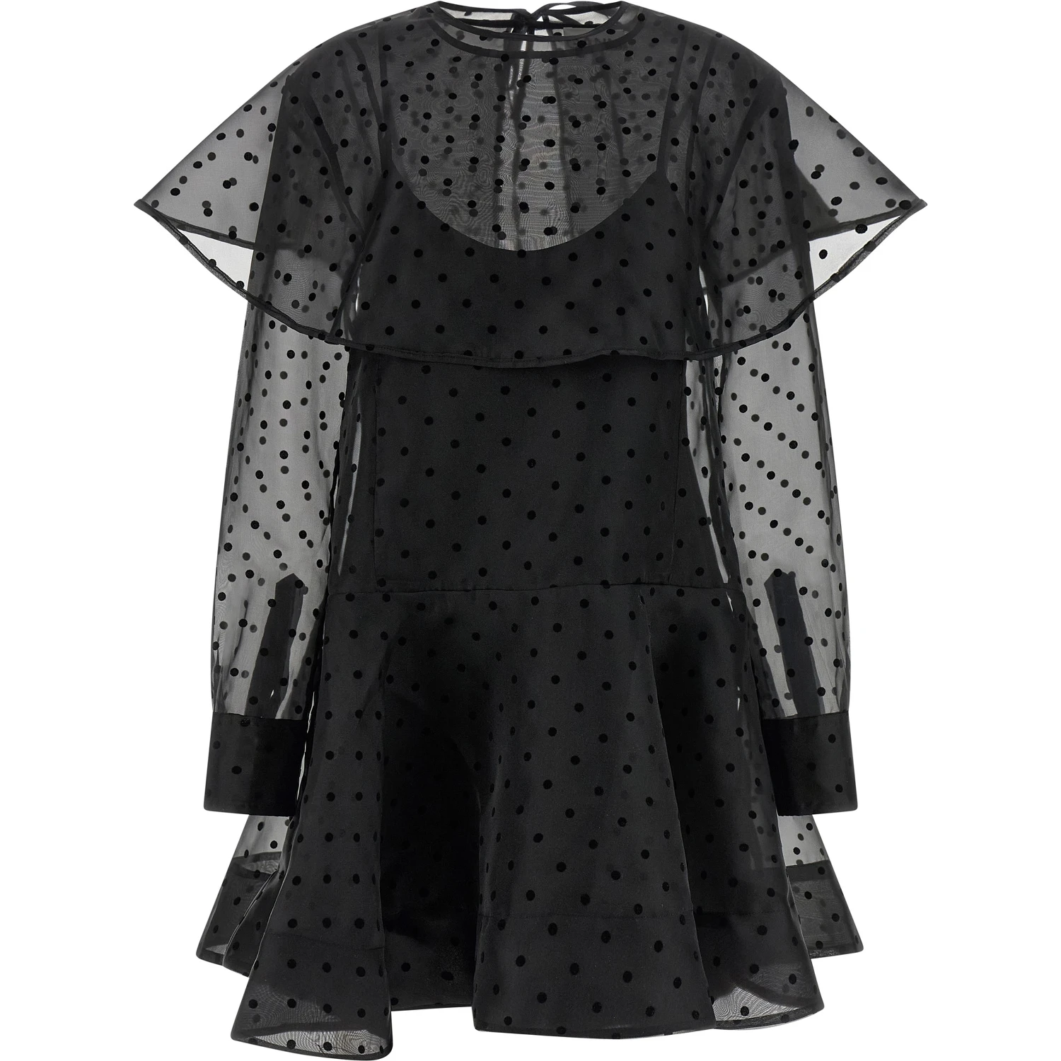 Black Recycled Polyester Short Dress