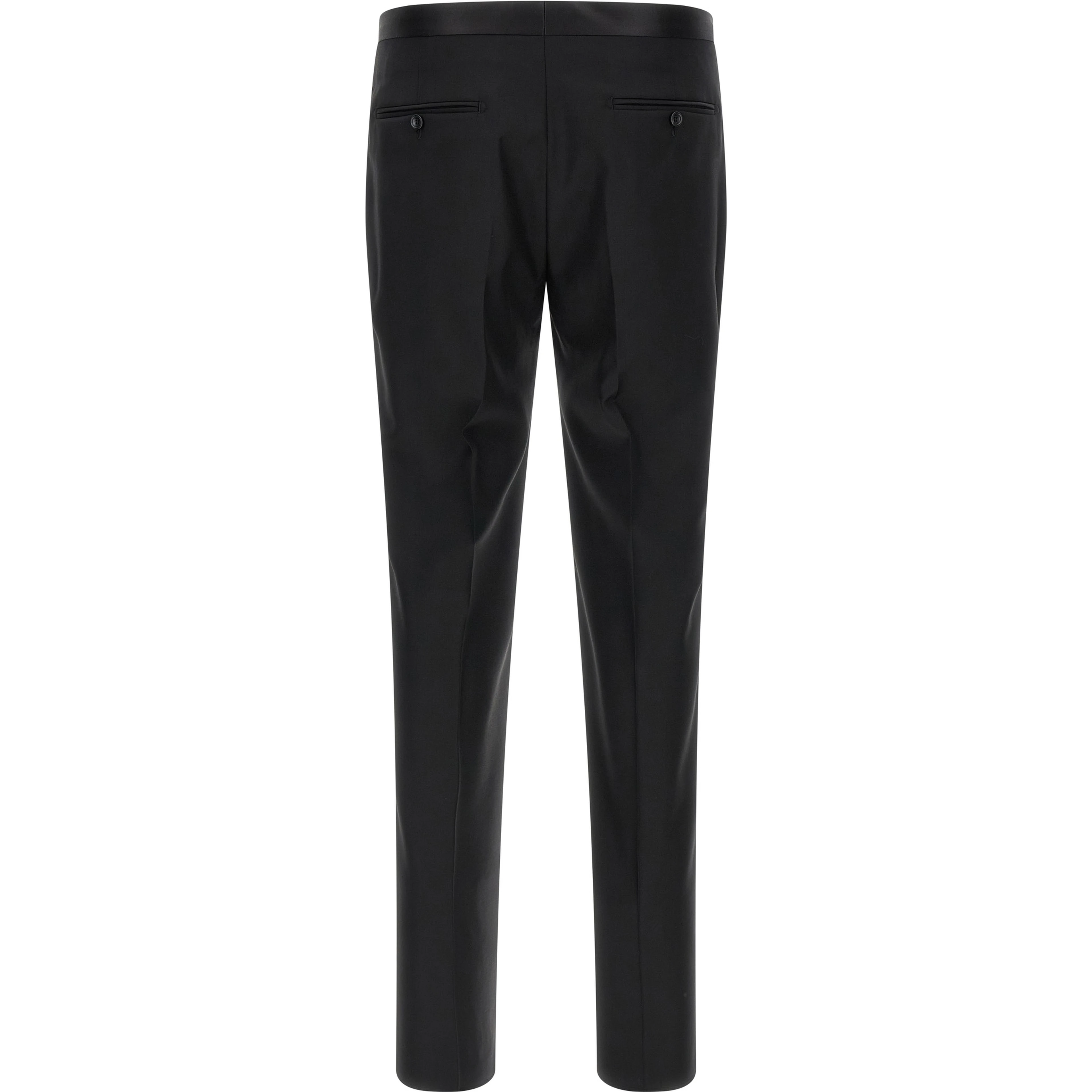 Black Virgin Wool Two-Piece Suit