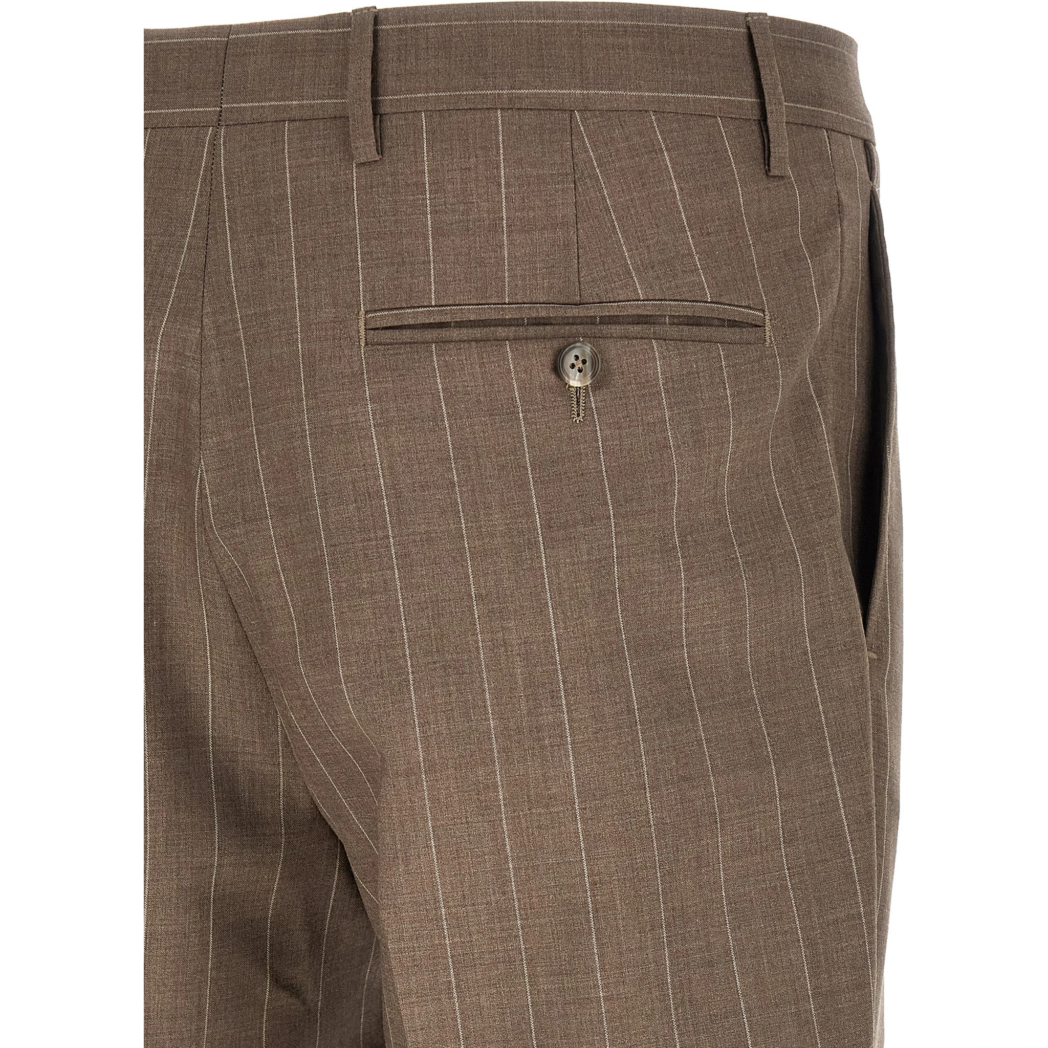Brown Virgin Wool Two-Piece Suit