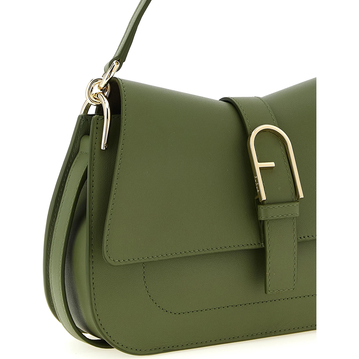 Bicolor Calfskin Shoulder Bag