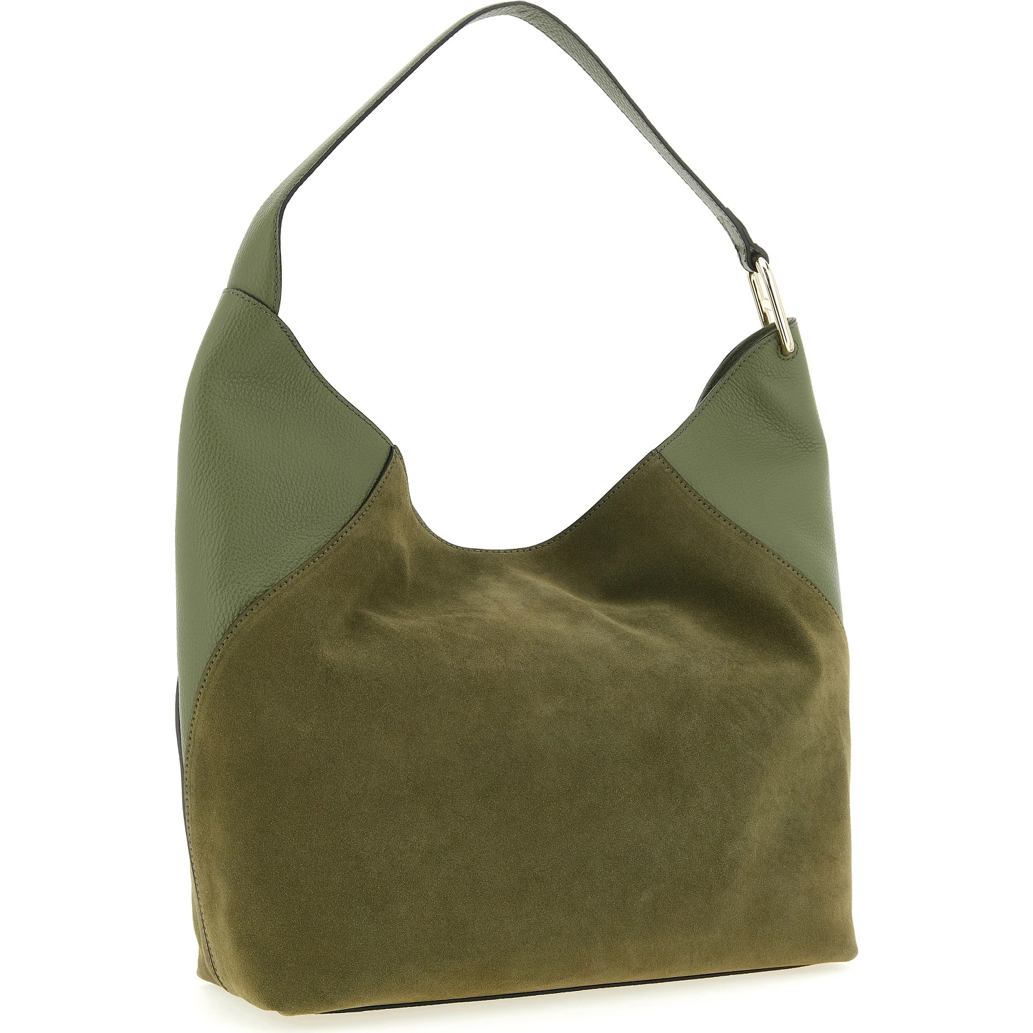 Bicolor Calfskin Shoulder Bag