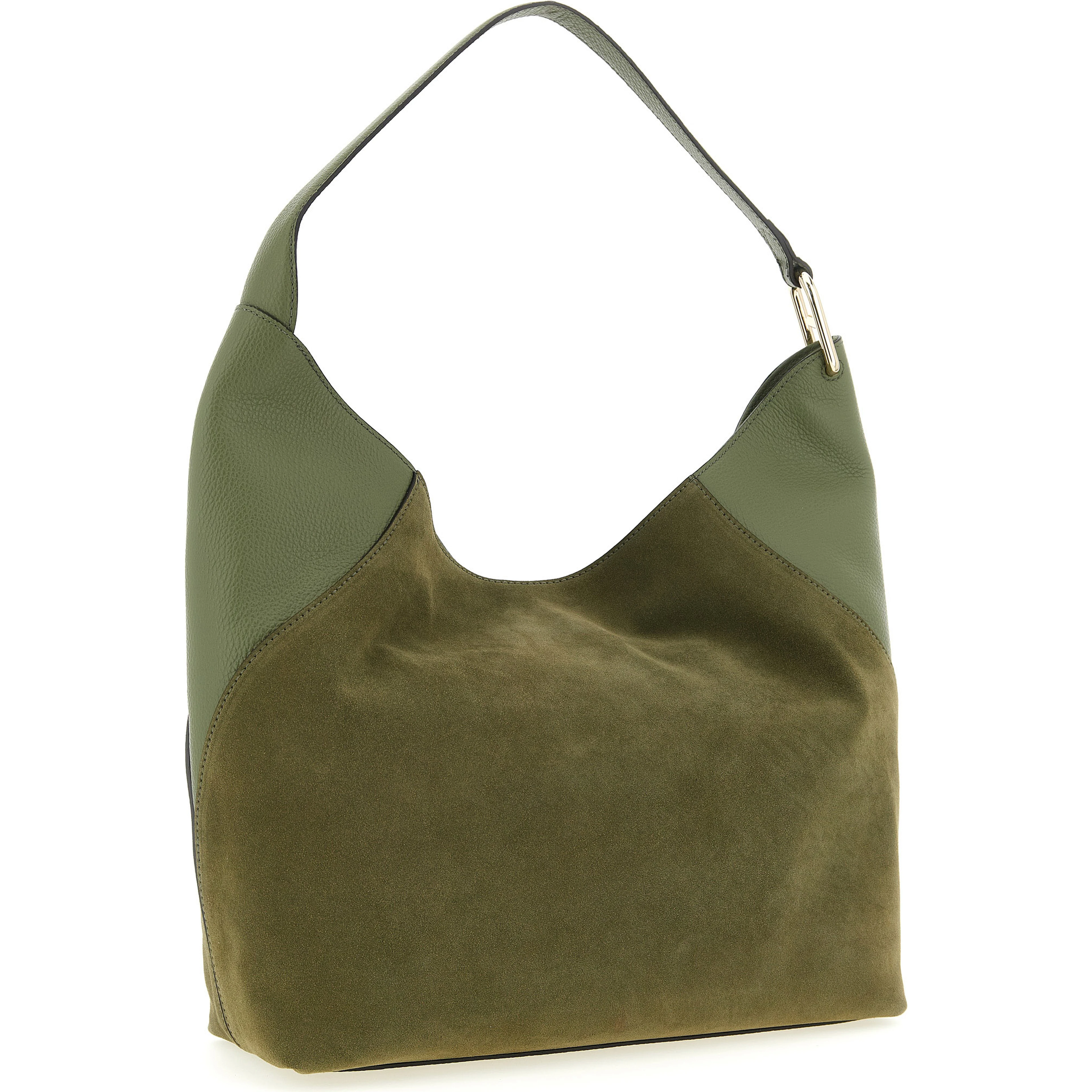 Bicolor Calfskin Shoulder Bag